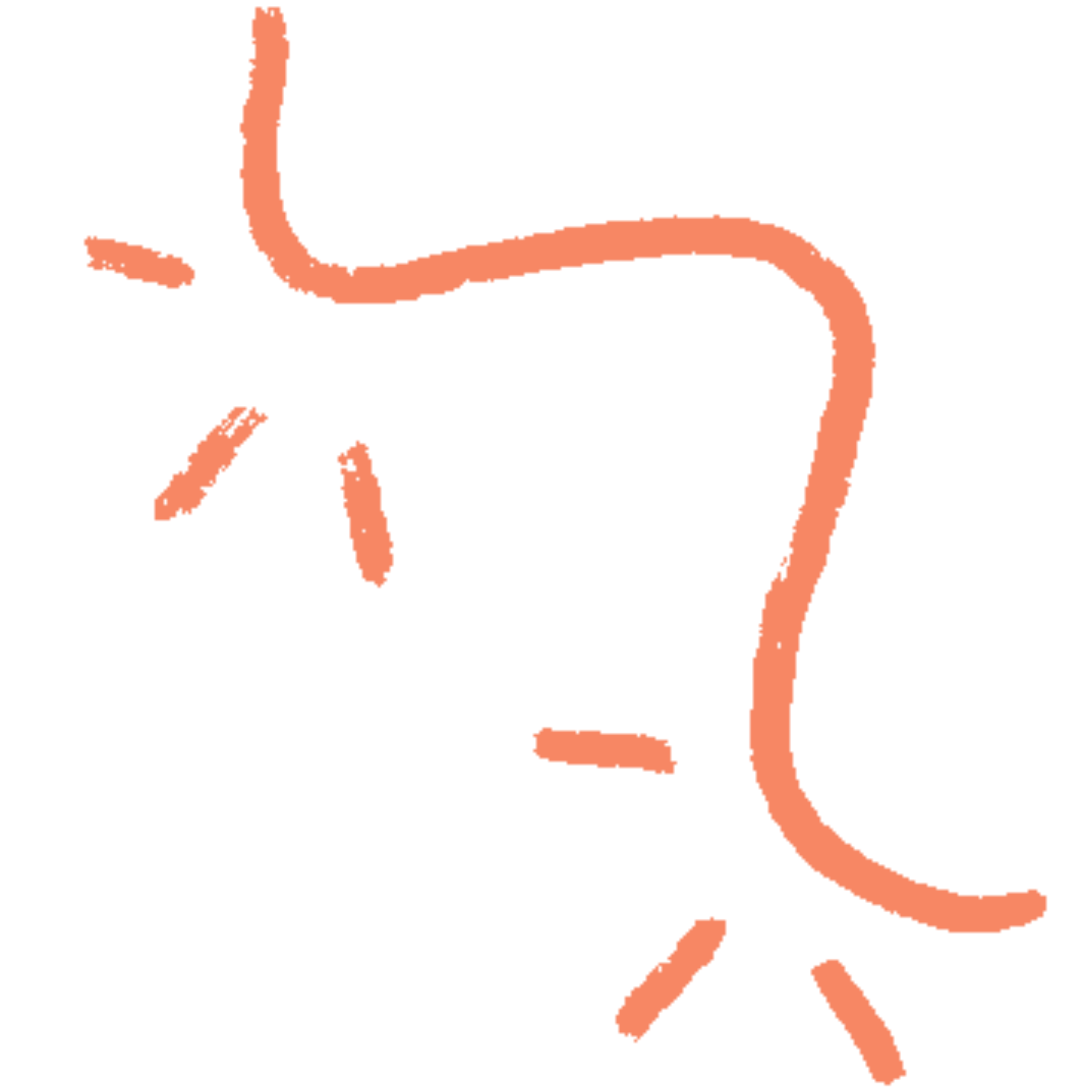 Orange Doodles Squiggles