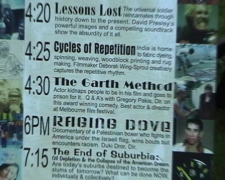 Screening at Woodstock Film and Video Festival in 2005.