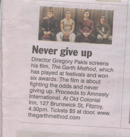 THE GARTH METHOD PUBLICITY