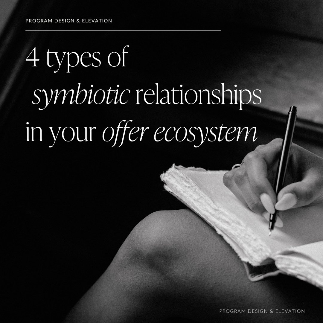 Did you know that in nature, symbiotic relationships are a key marker of the health of an ecosystem?

Swipe to find out the 4 types of relationships and how they show up in your offer suite.

And if you&rsquo;re feeling ready to bring equilibrium int