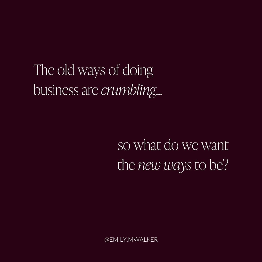 There&rsquo;s no doubt about it - the old ways of doing business are falling in front of our eyes. 

As entrepreneurs, as consumers, we are seeing behind the curtain. free webinars with a bait and switch pitch, the signature courses crammed with litt