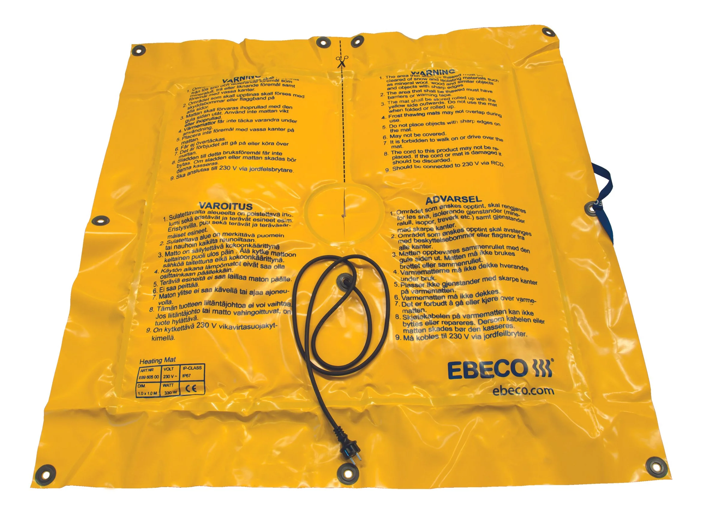 tinematte. varmematte. Liten tinematte, brønnmatte. 1x1 meter