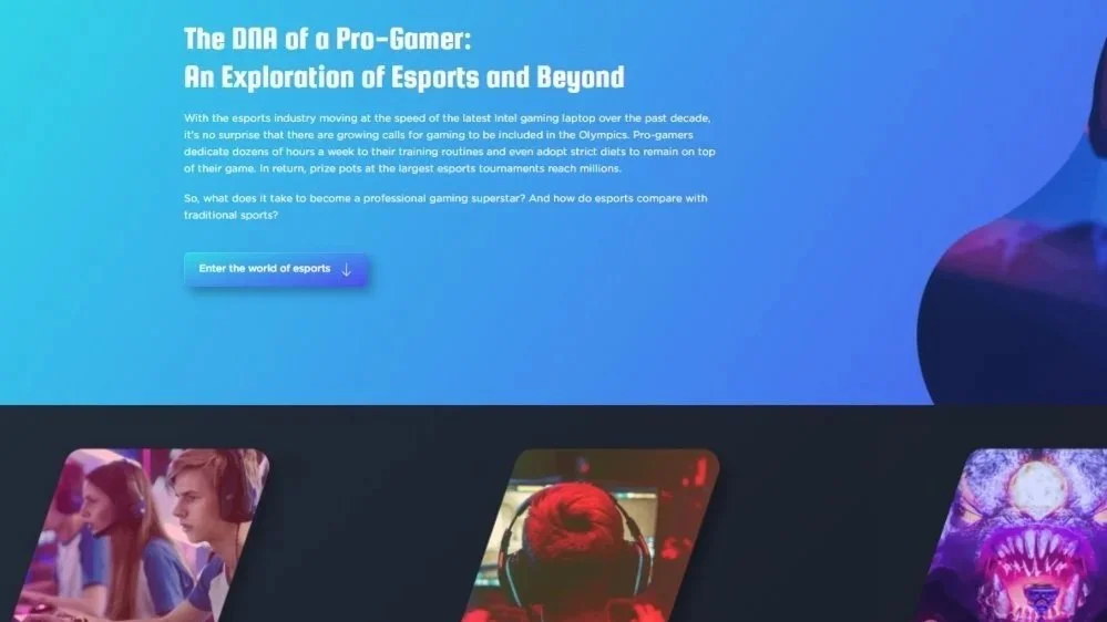 Currys X Intel 'DNA of a Pro-Gamer' digital PR campaign