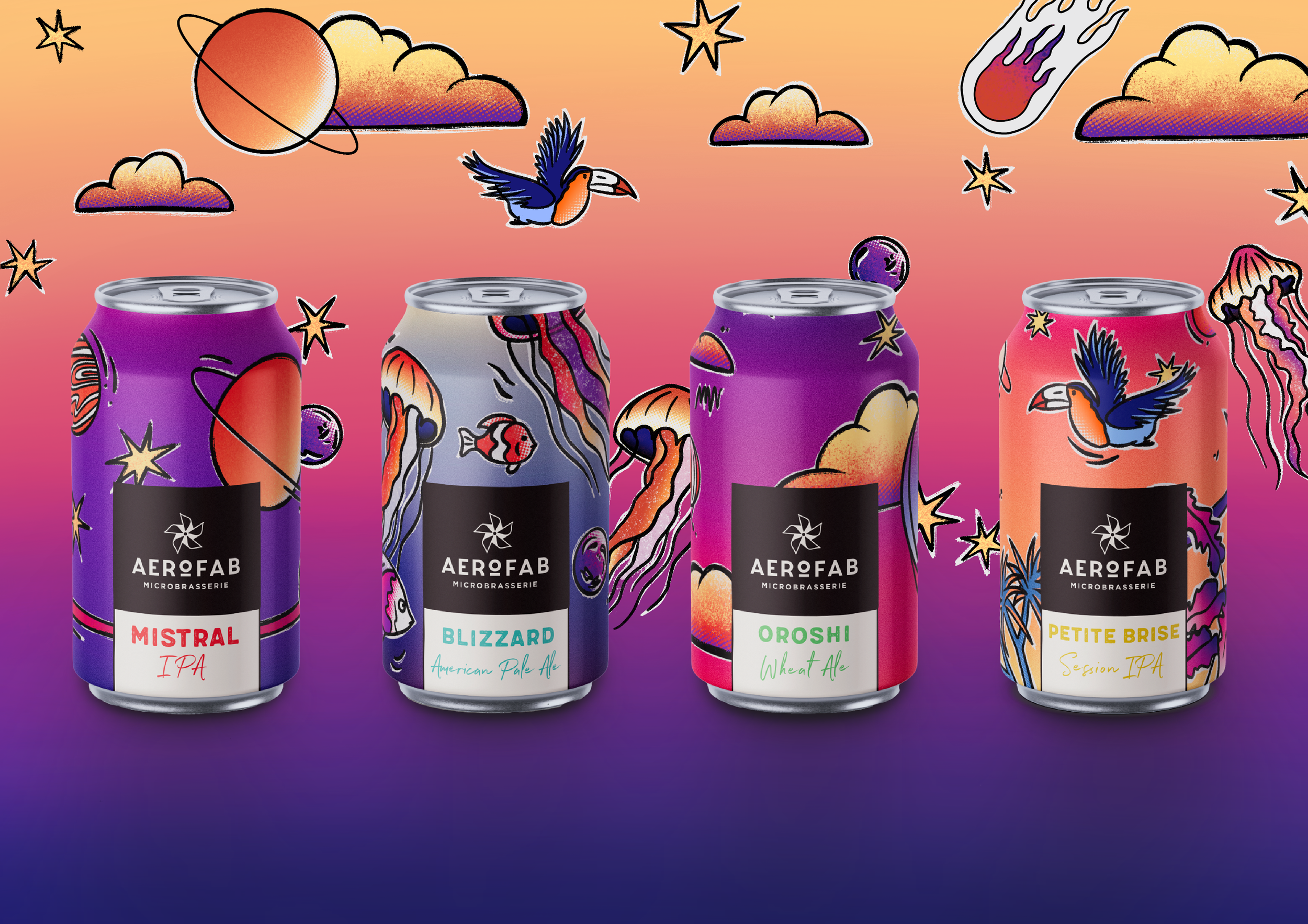 Campanile x AEROFAB - Etiquettes de bières artisanales