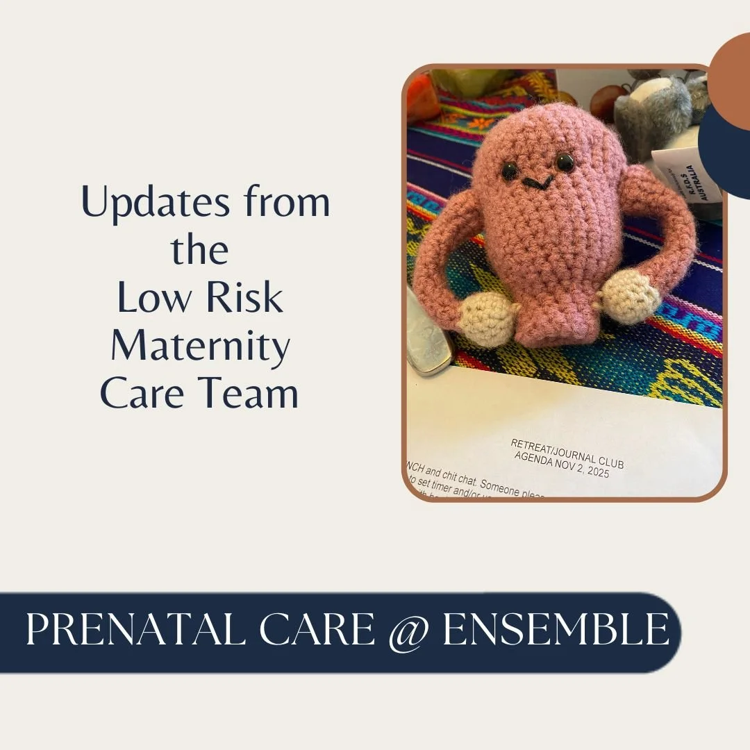👩&zwj;⚕️In medicine, there&rsquo;s always new research to understand and new guidelines to put into practice.

Last month the Low Risk Maternity Care team gathered for another retreat to review current evidence and advice for our patients.

A few ta