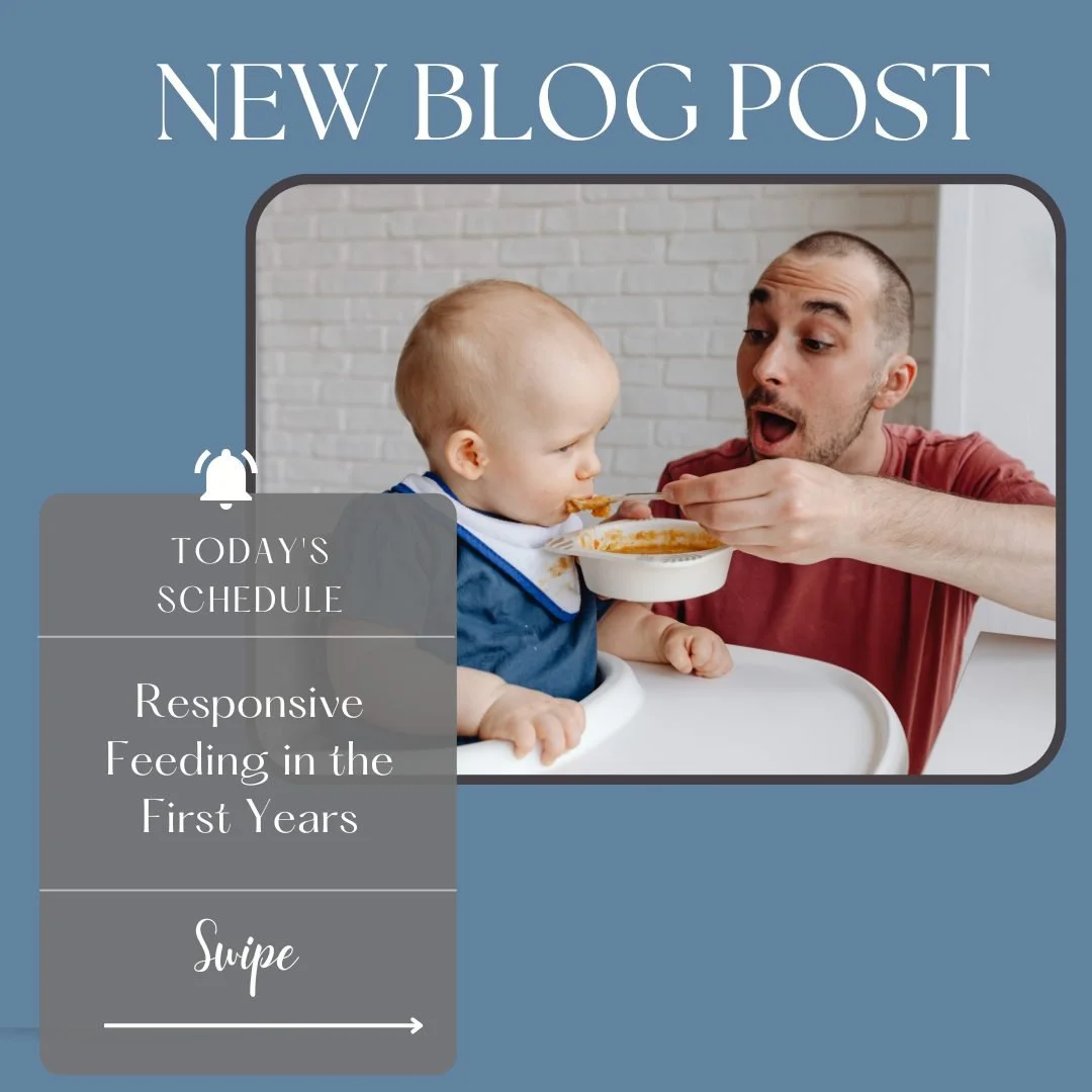 🥄 Let's learn about responsive feeding and how it can support healthy nutrition, happy mealtimes, and family connections.🥄

Responsive feeding means watching for, recognizing, and responding to your baby's mealtime cues. This can be an adjustment f