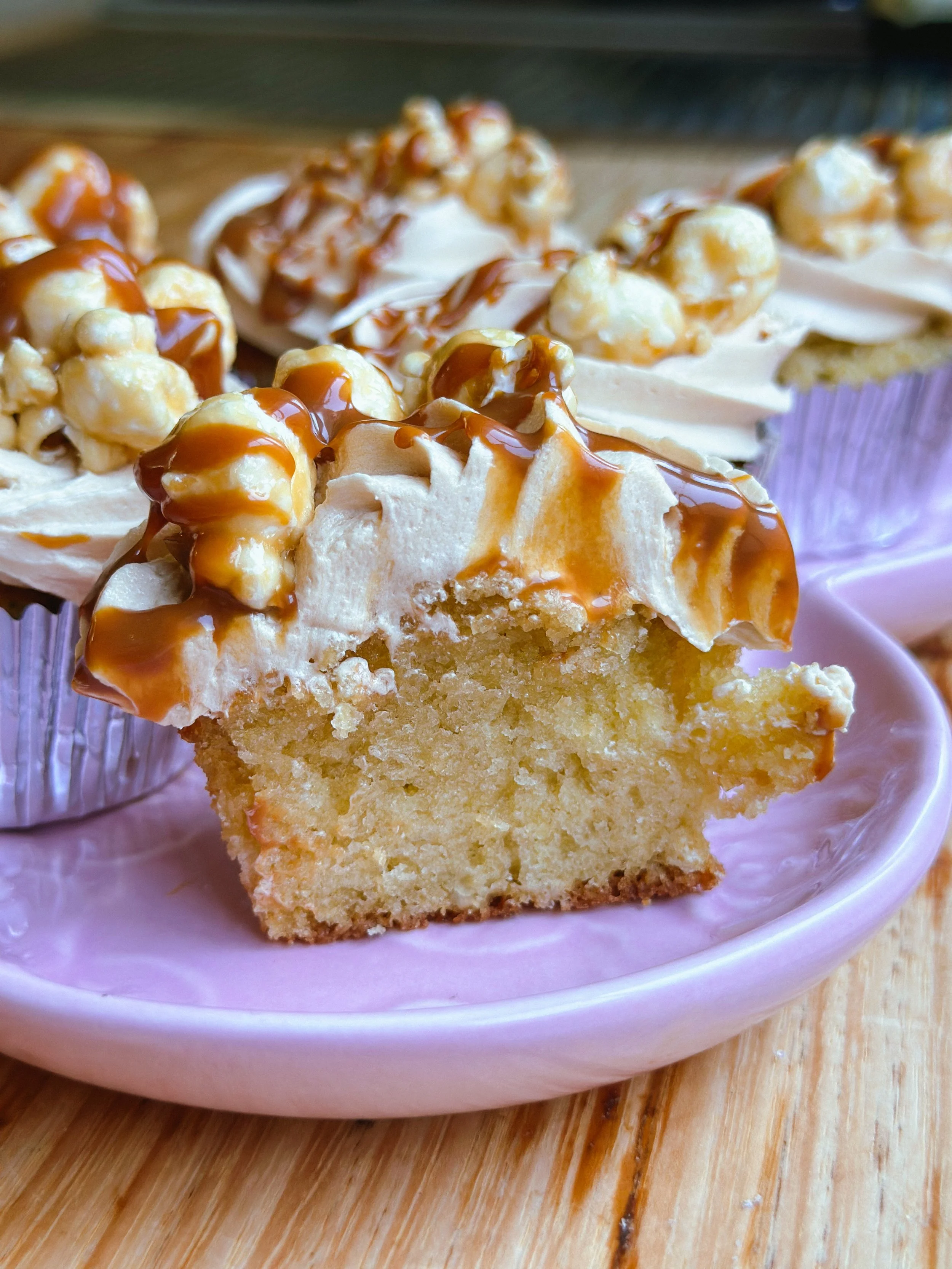 Caramel Popcorn Cupcakes
