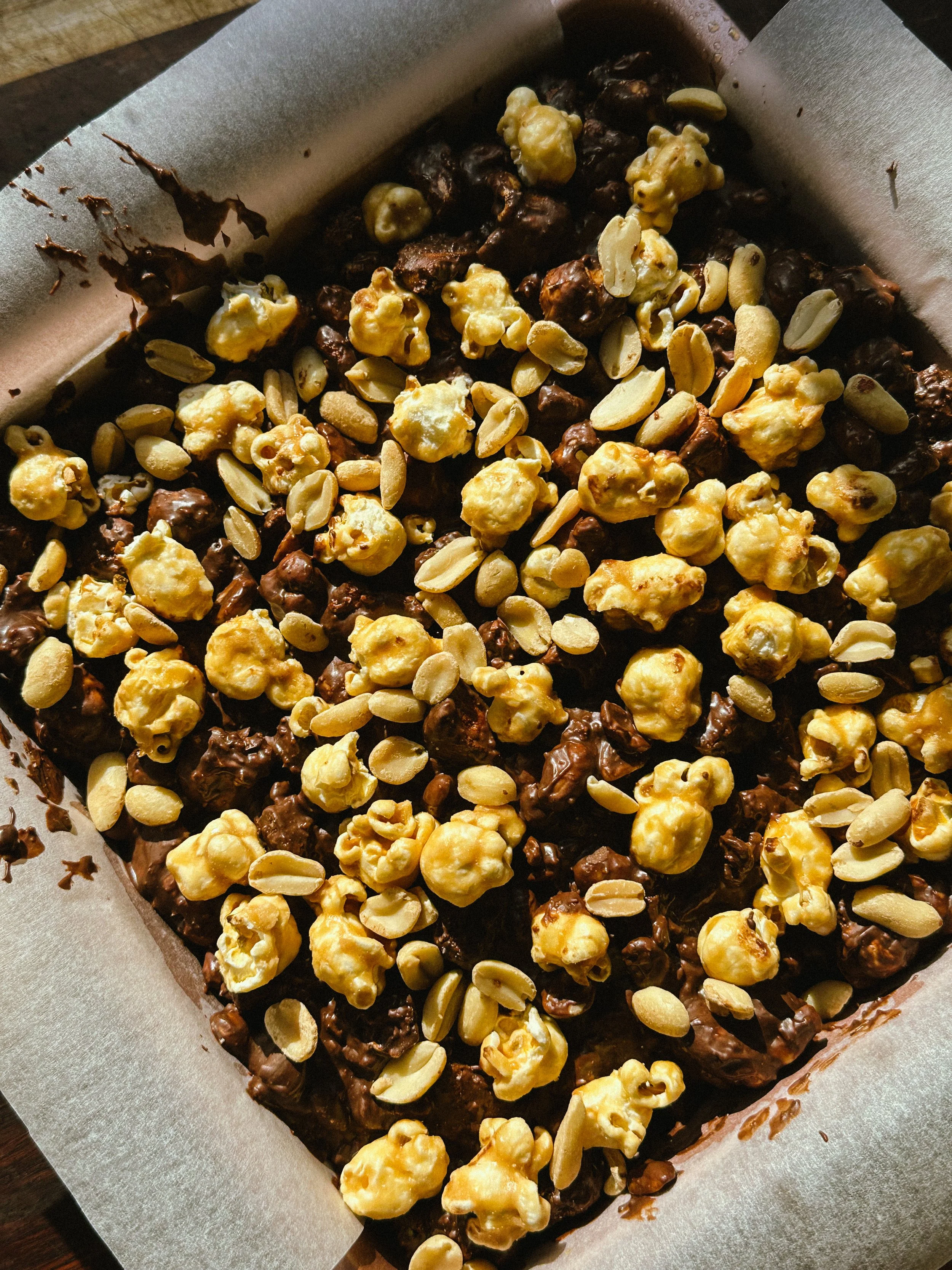 Peanut, Caramel Popcorn Rocky Road
