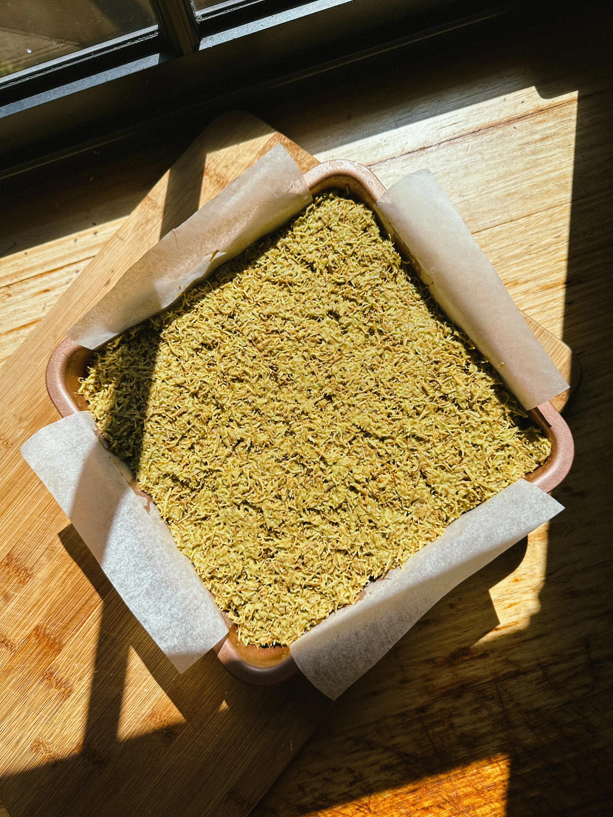 Pistachio Cream Kunafa Brownies (Copy)