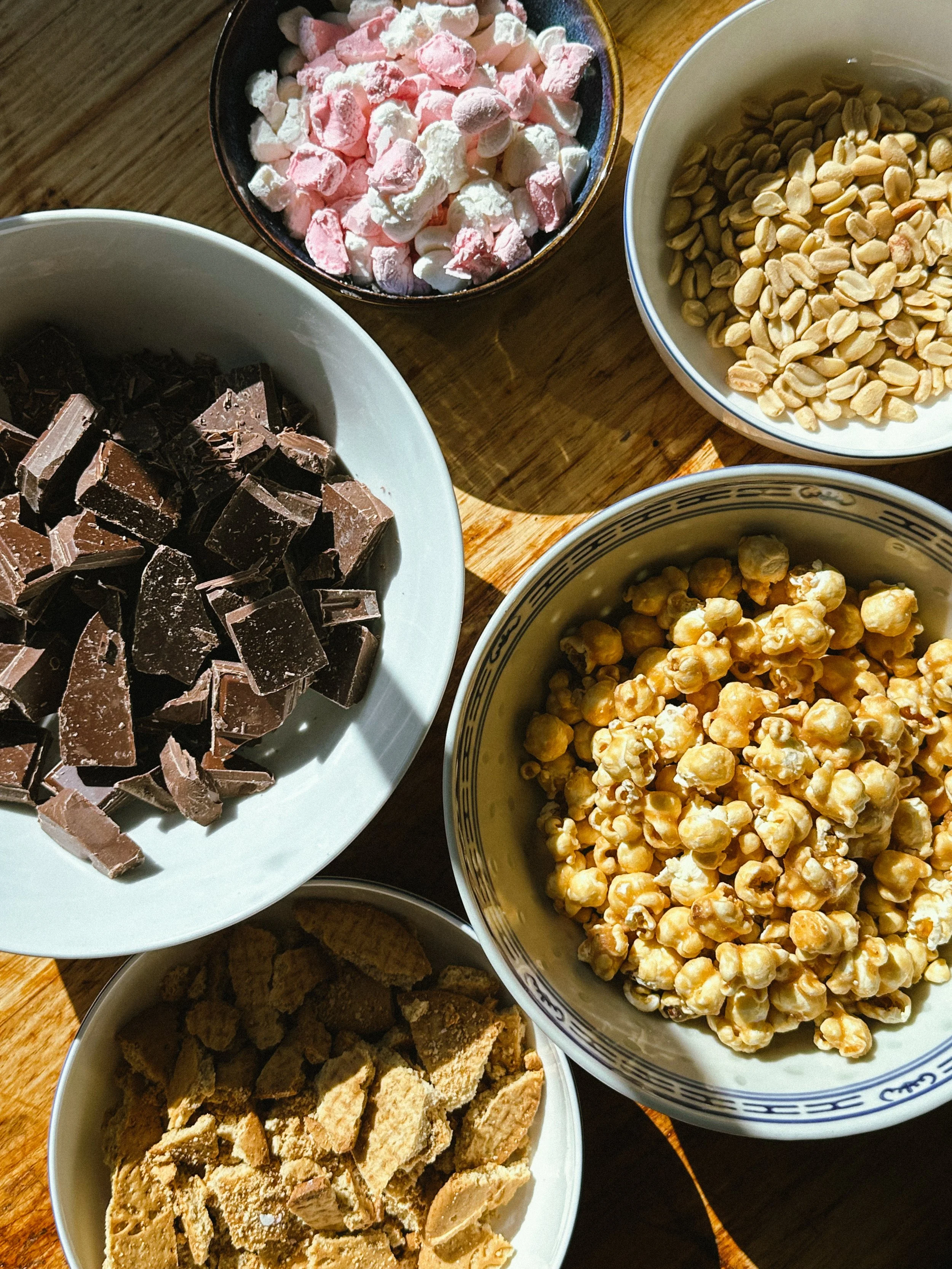 Peanut, Caramel Popcorn Rocky Road