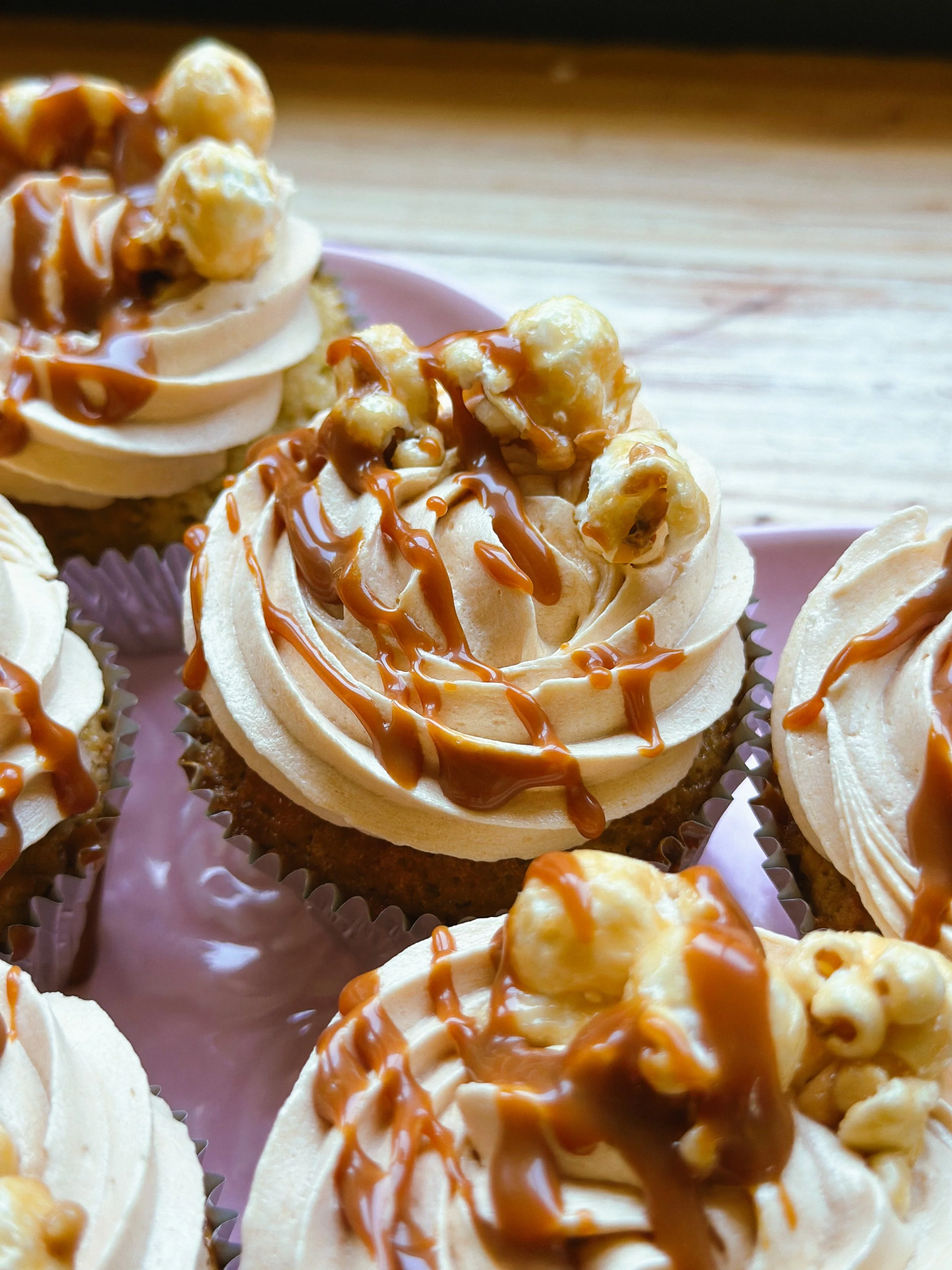 Caramel Popcorn Cupcakes
