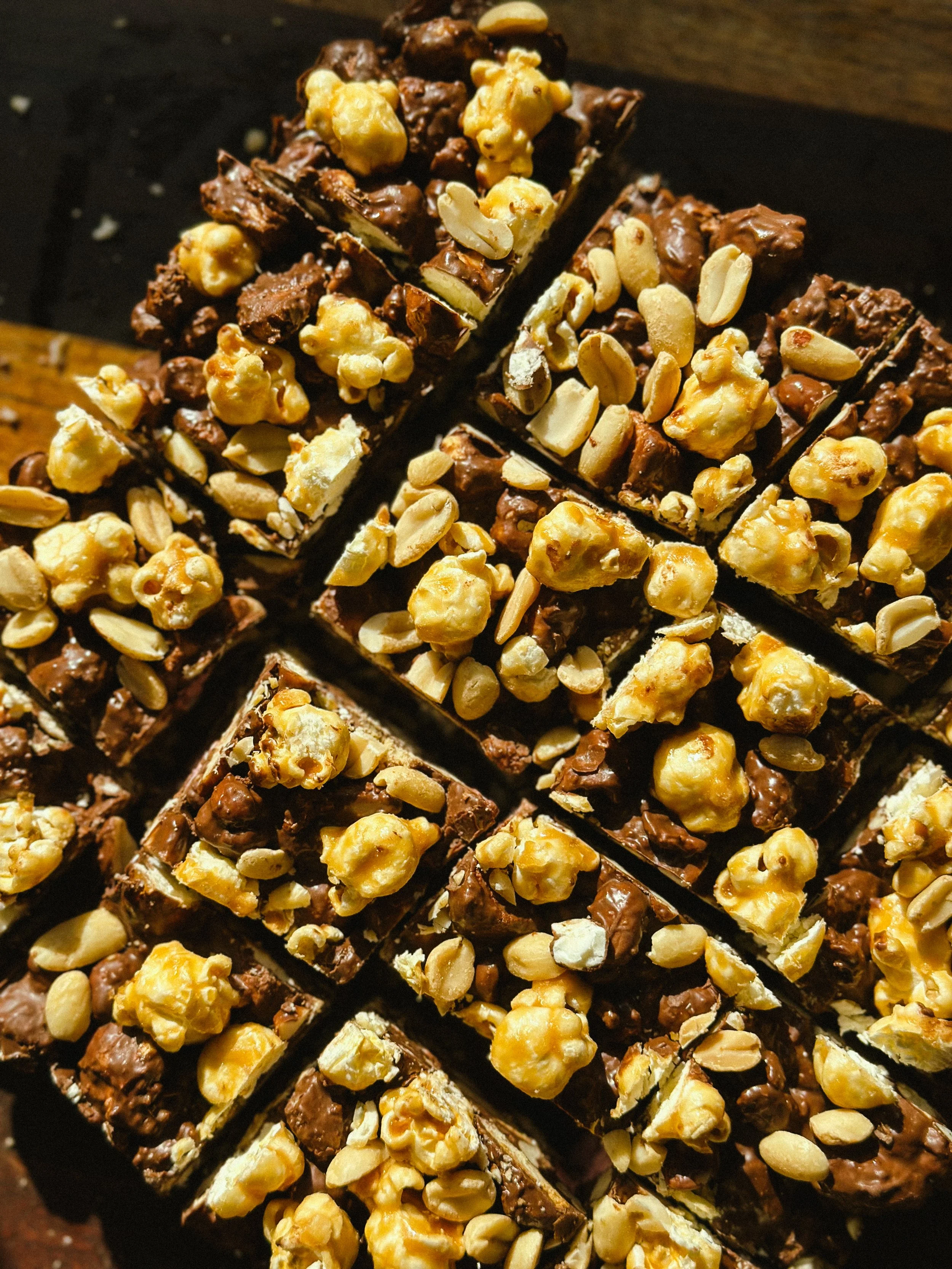 Peanut, Caramel Popcorn Rocky Road