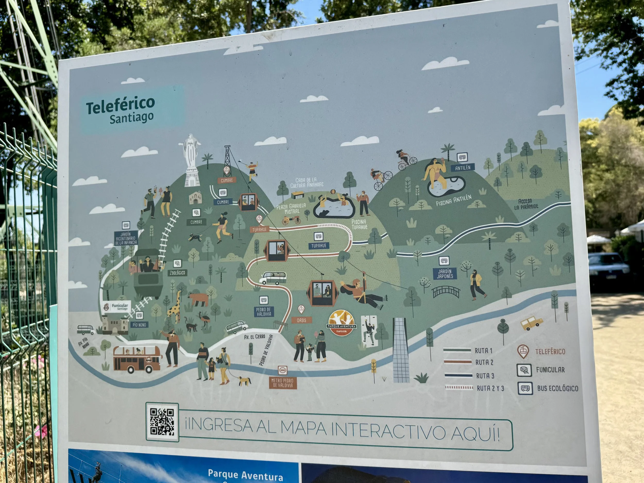 A map of everything you can find on the hill.