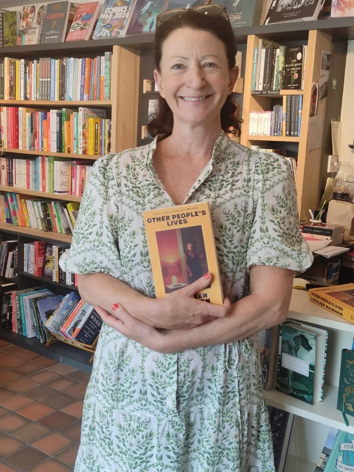So nice to have @kathleenmacmahonauthor in WoRM today signing copies of her beautiful new novel, Other People&rsquo;s Lives.
