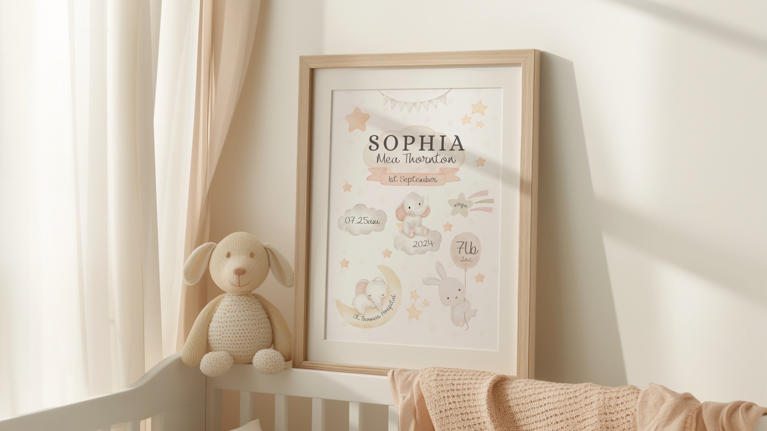 Starry Skies Birth Print