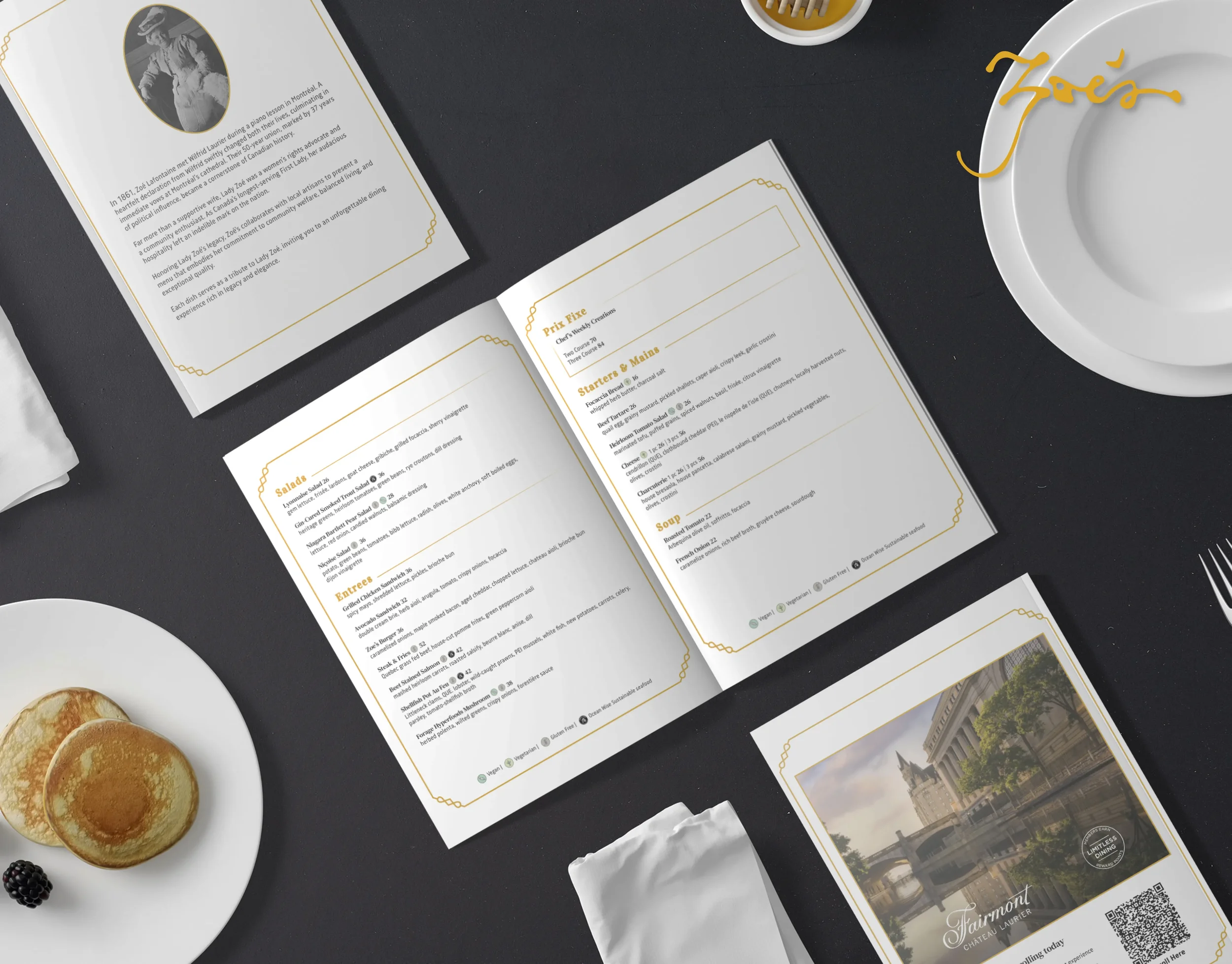 Refreshing an Icon, Zoé's Restaurant Menu at Fairmont Château Laurier