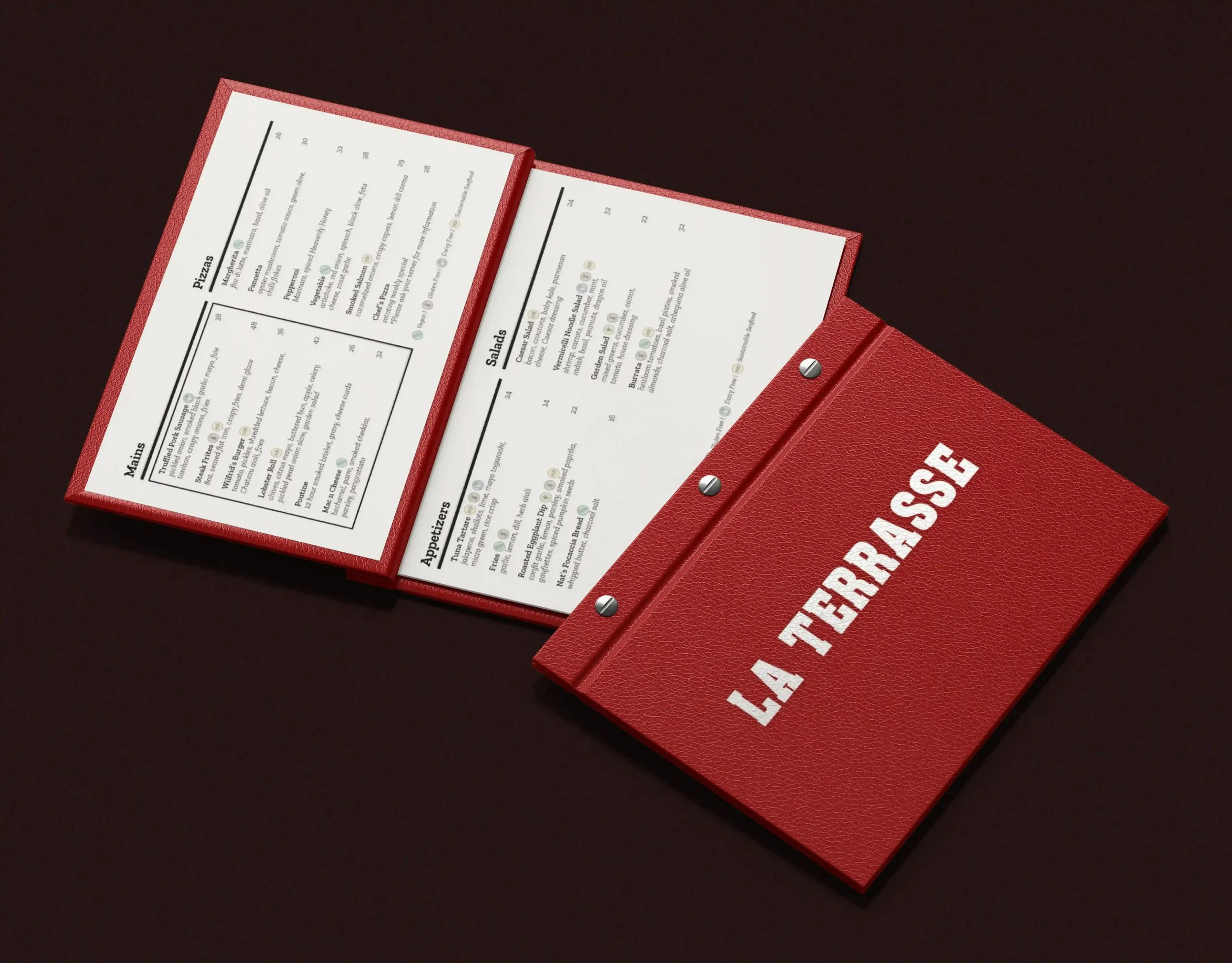 La Terrasse Restaurant – Menu Design