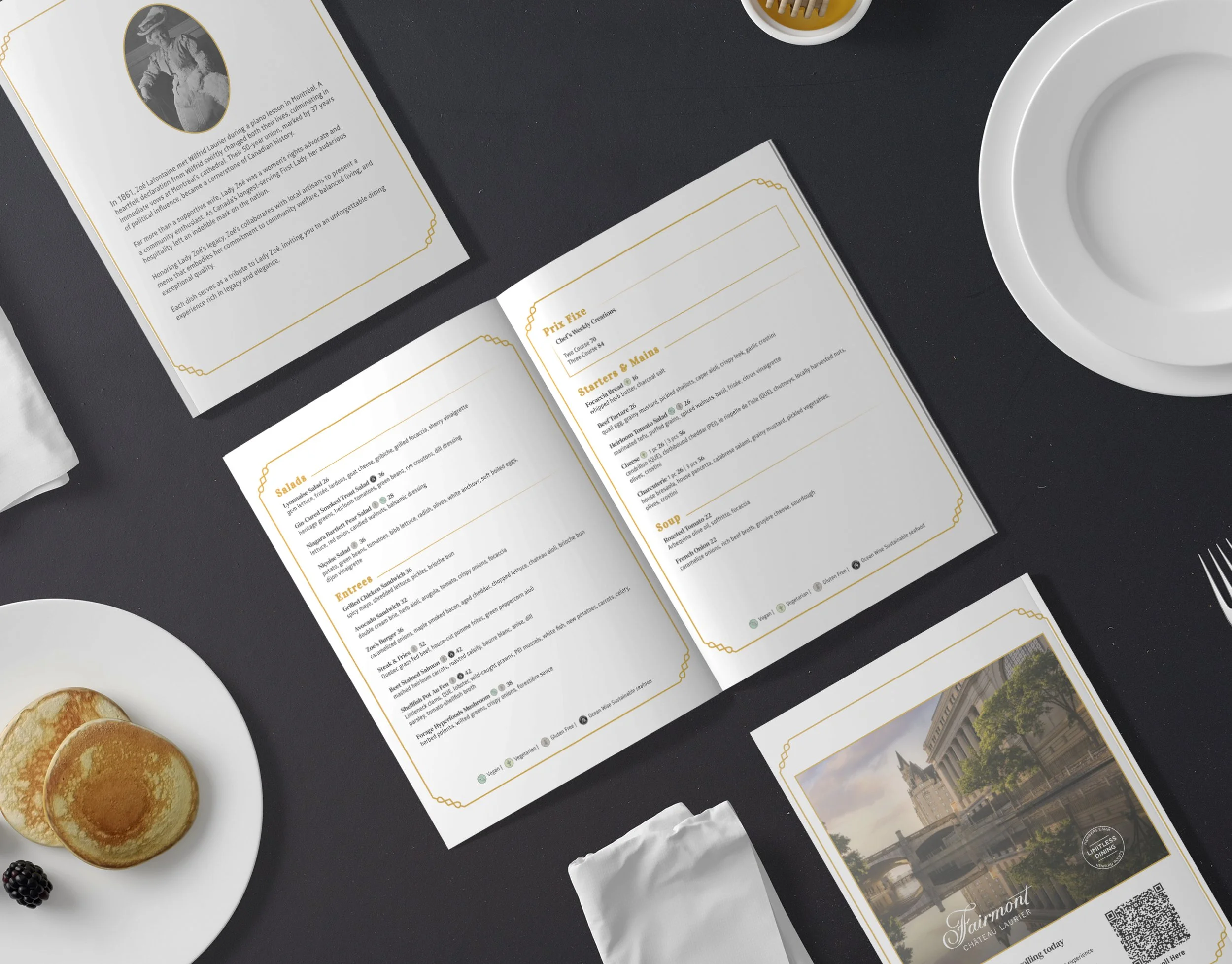 Zoé's Restaurant – Menu Design