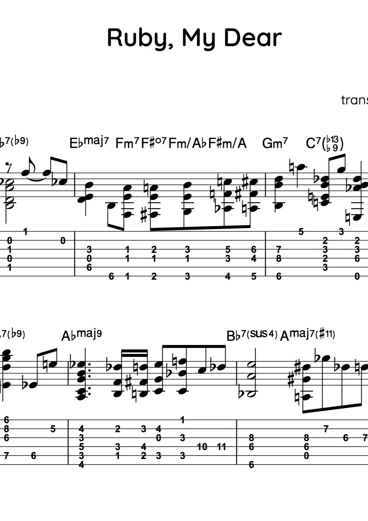 Ruby, My Dear - Thelonious Monk