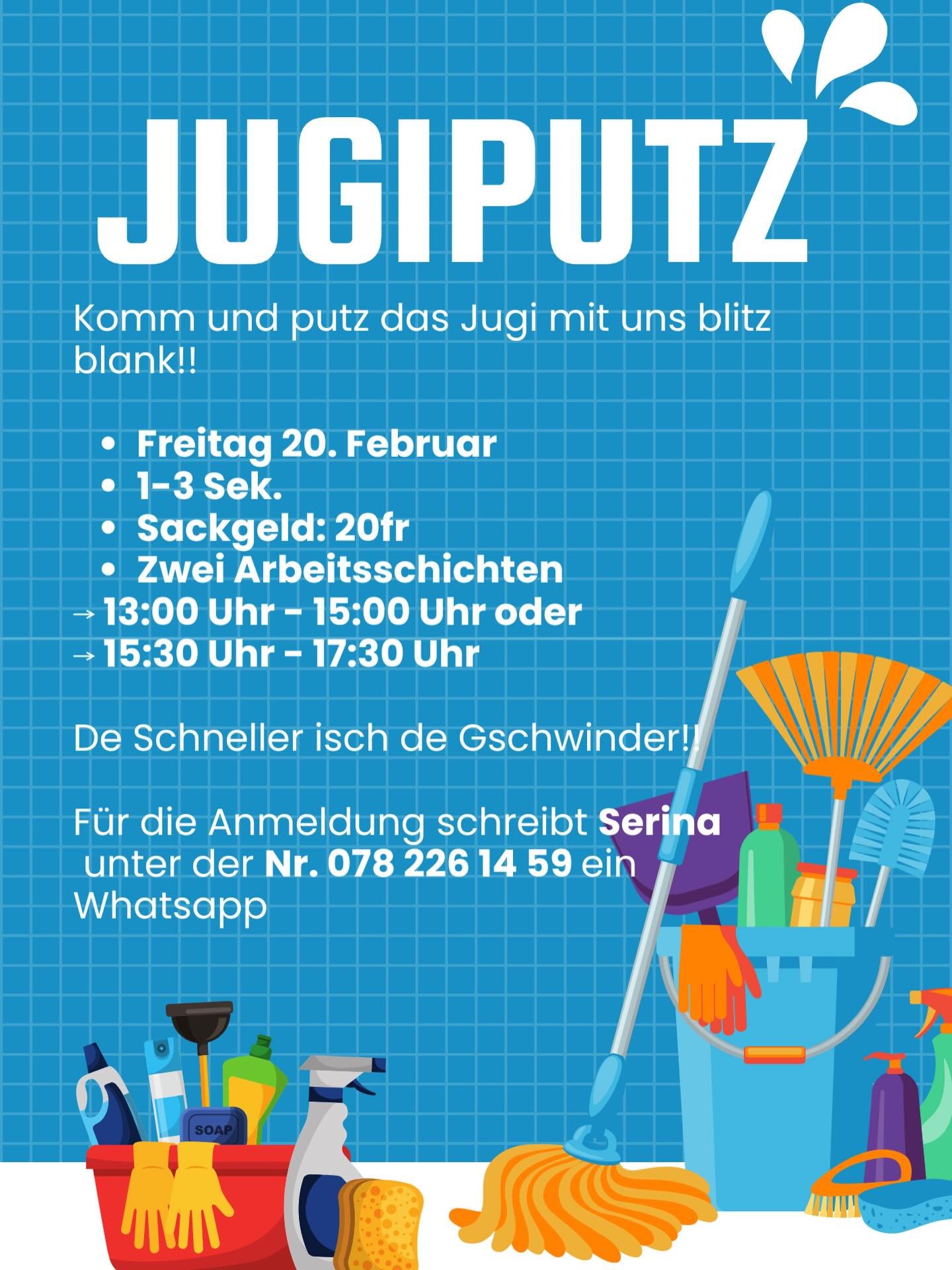 Kommt und putzt das Jugi Blitz und Blank mit uns🧽🧼🧹