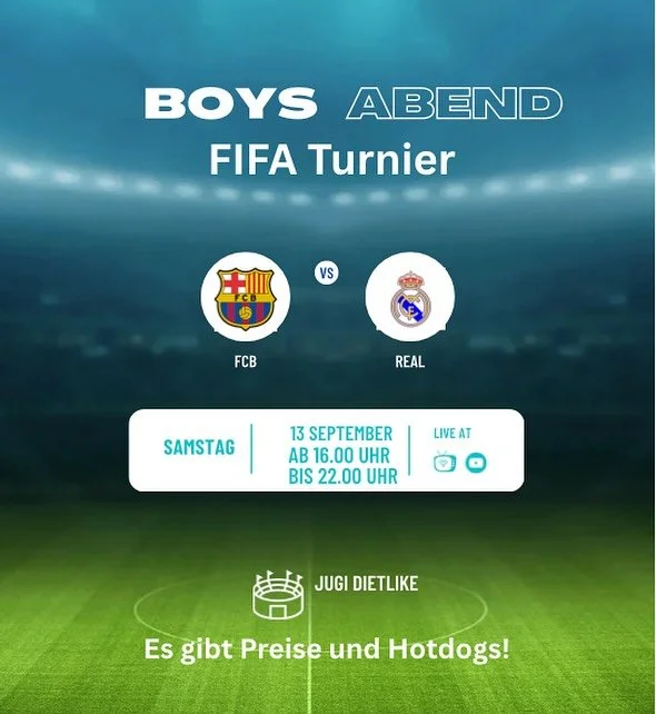 Ch&ouml;med verbii!!! Samstig 13.09!! Es git Priisli und Hotdogs🌭🏆