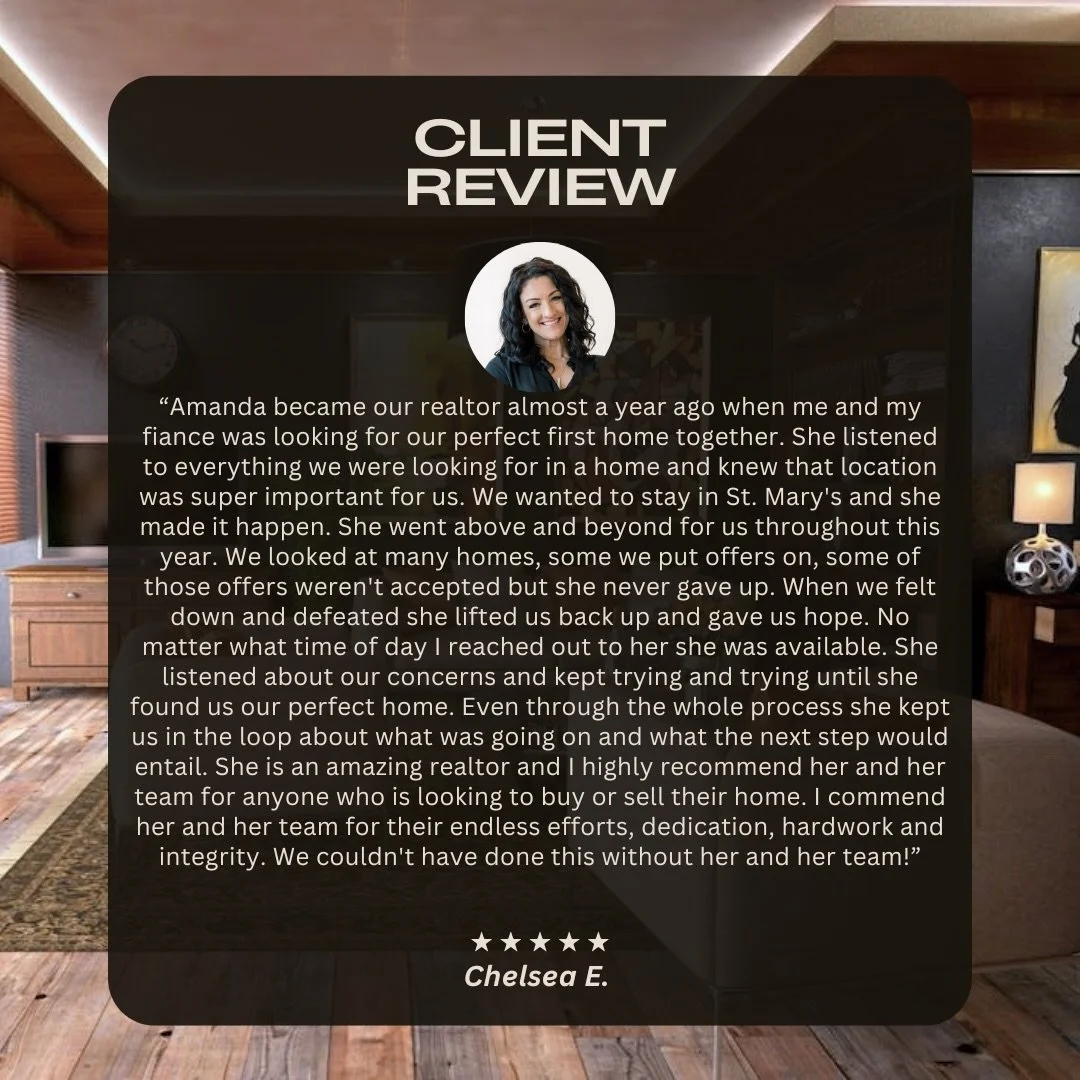 🏡 Almost a year. Several offers. A few &ldquo;why is this happening to us&rdquo; moments. And then &mdash; the one.

Chelsea and John wanted to stay in St. Mary&rsquo;s County, and we weren&rsquo;t stopping until that happened. First-time home buyin