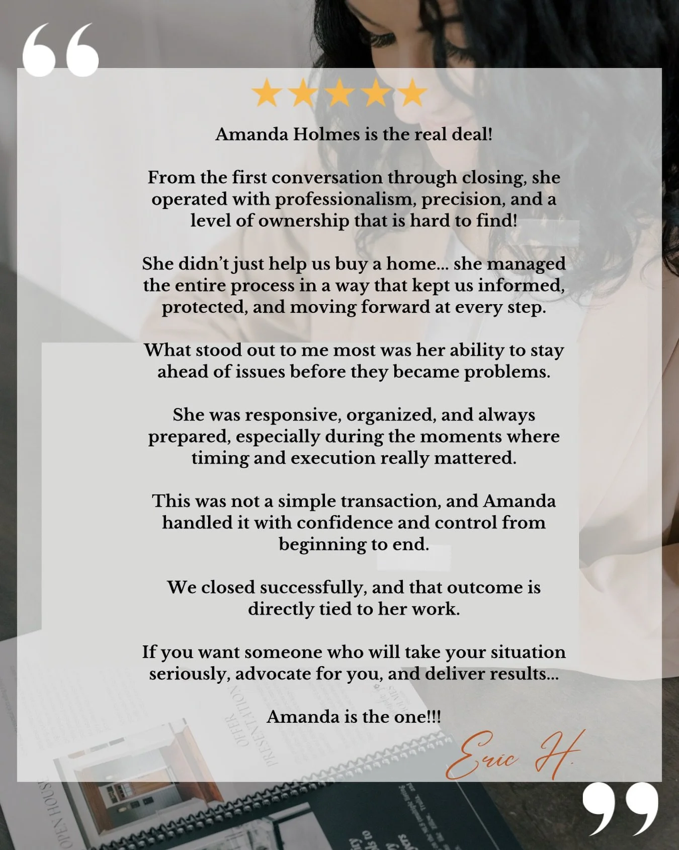 This is the standard I hold myself to with every single client. 💪🏡 Not just getting you to the closing table &mdash; but making sure you feel informed, protected, and confident the entire way there. Ready to work with someone who takes your transac