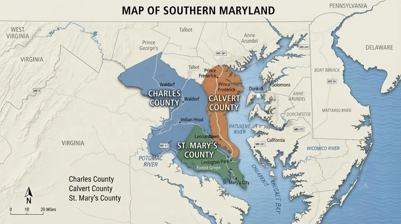 Calvert vs. Charles vs. St. Mary's County: What's the Real Difference?