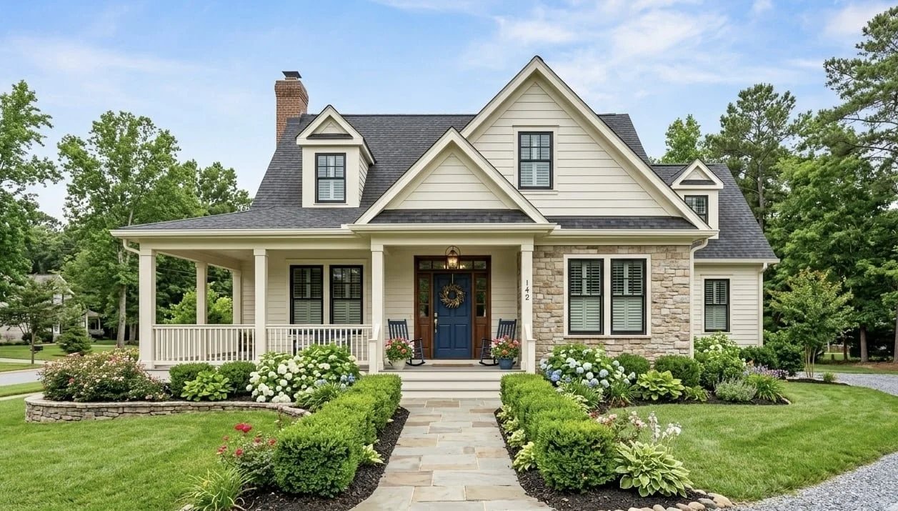 Southern Maryland home prepared for sale with fresh landscaping and clean curb appeal.jpg