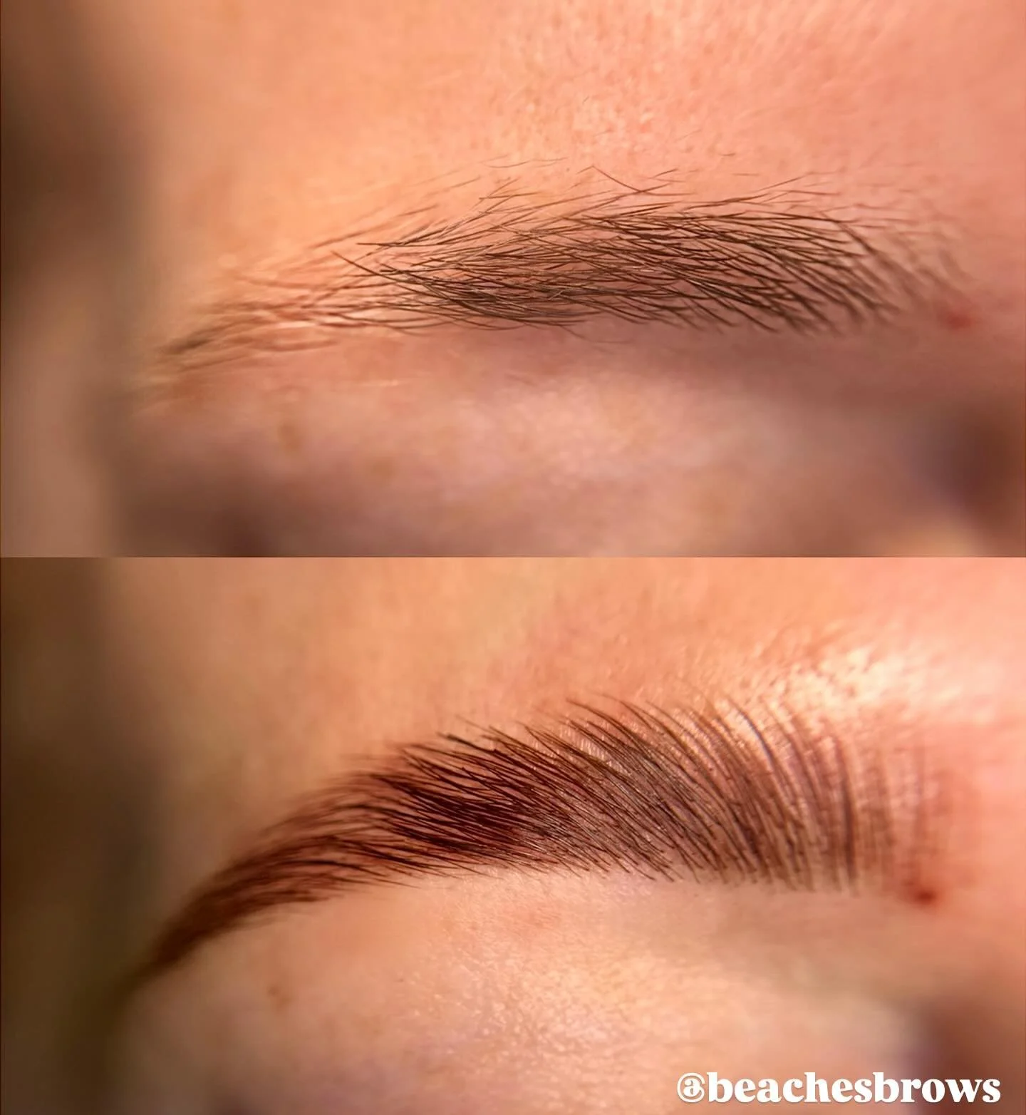 The difference a lamination, sculpt &amp; tint can make is other level! Creates volume, dimension, fills in sparser areas, buildable structure&hellip; I&rsquo;m so obsessed. 
As someone who personally has always had unmanageable brows, this was a gam