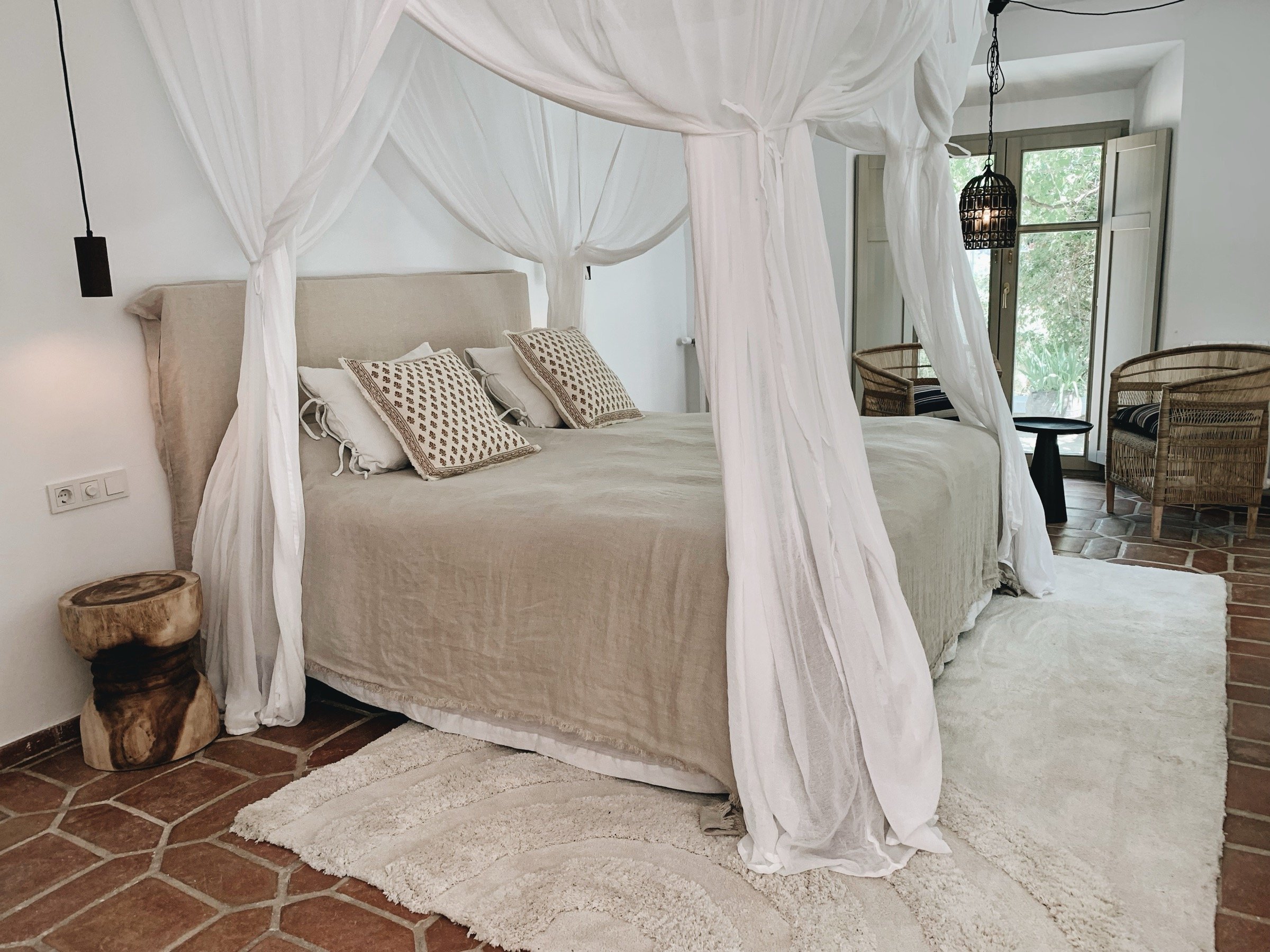 Elegant master bedroom at Finca La Marquesa near Ronda
