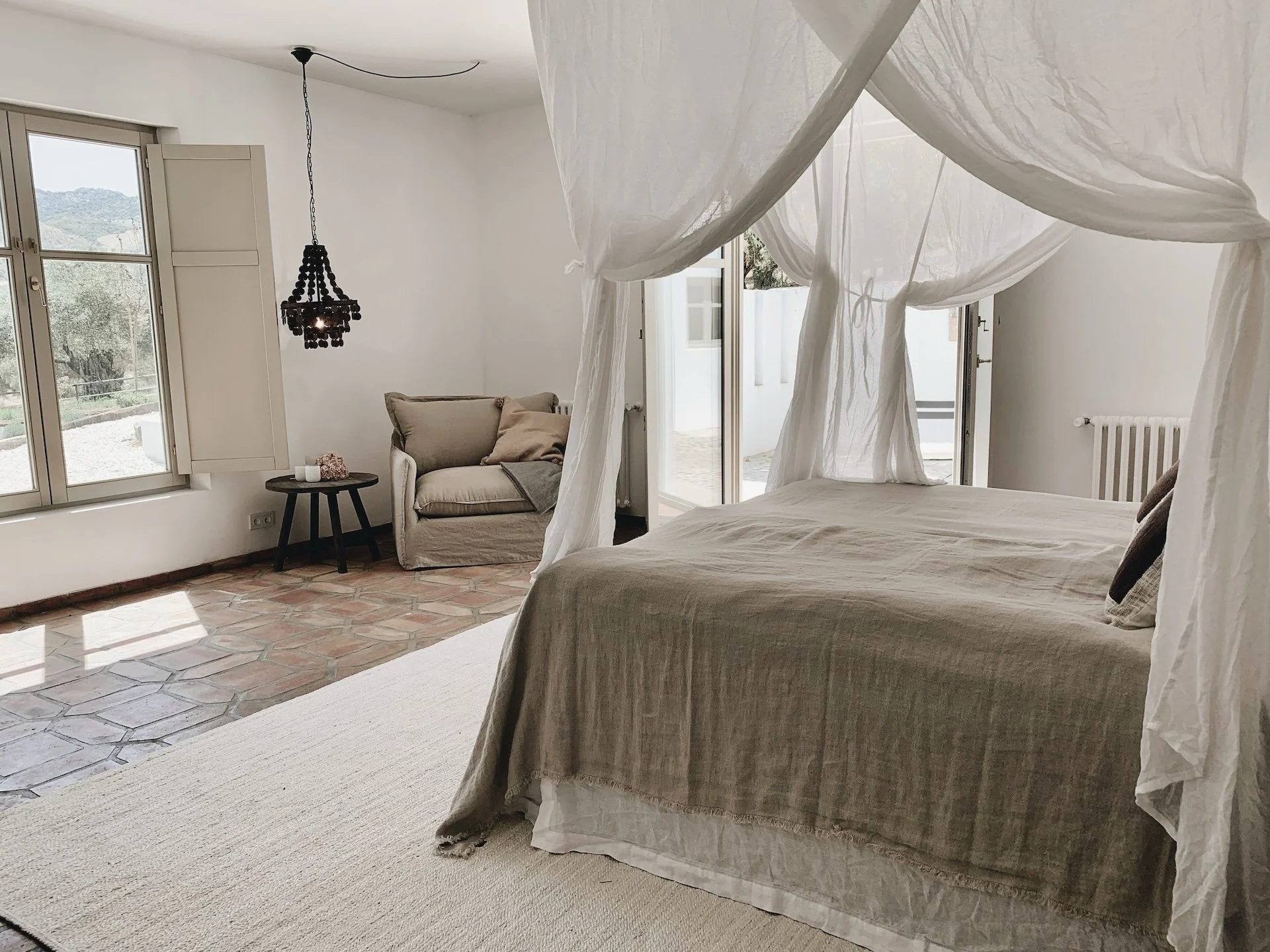 Relaxing and peaceful bedroom at Finca La Marquesa, luxury holiday home near Ronda