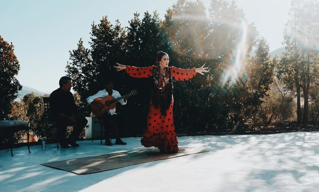 Flamenco dancer at Finca La Marquesa, celebrating Andalusian culture near Ronda in Spain