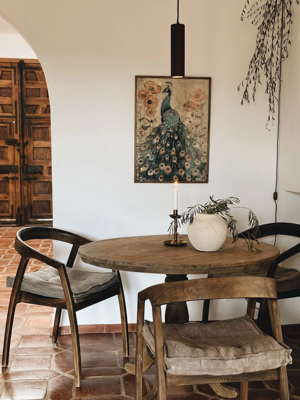 Beautiful interior dining area at Finca La Marquesa, a luxury holiday home near Ronda in Andalusia