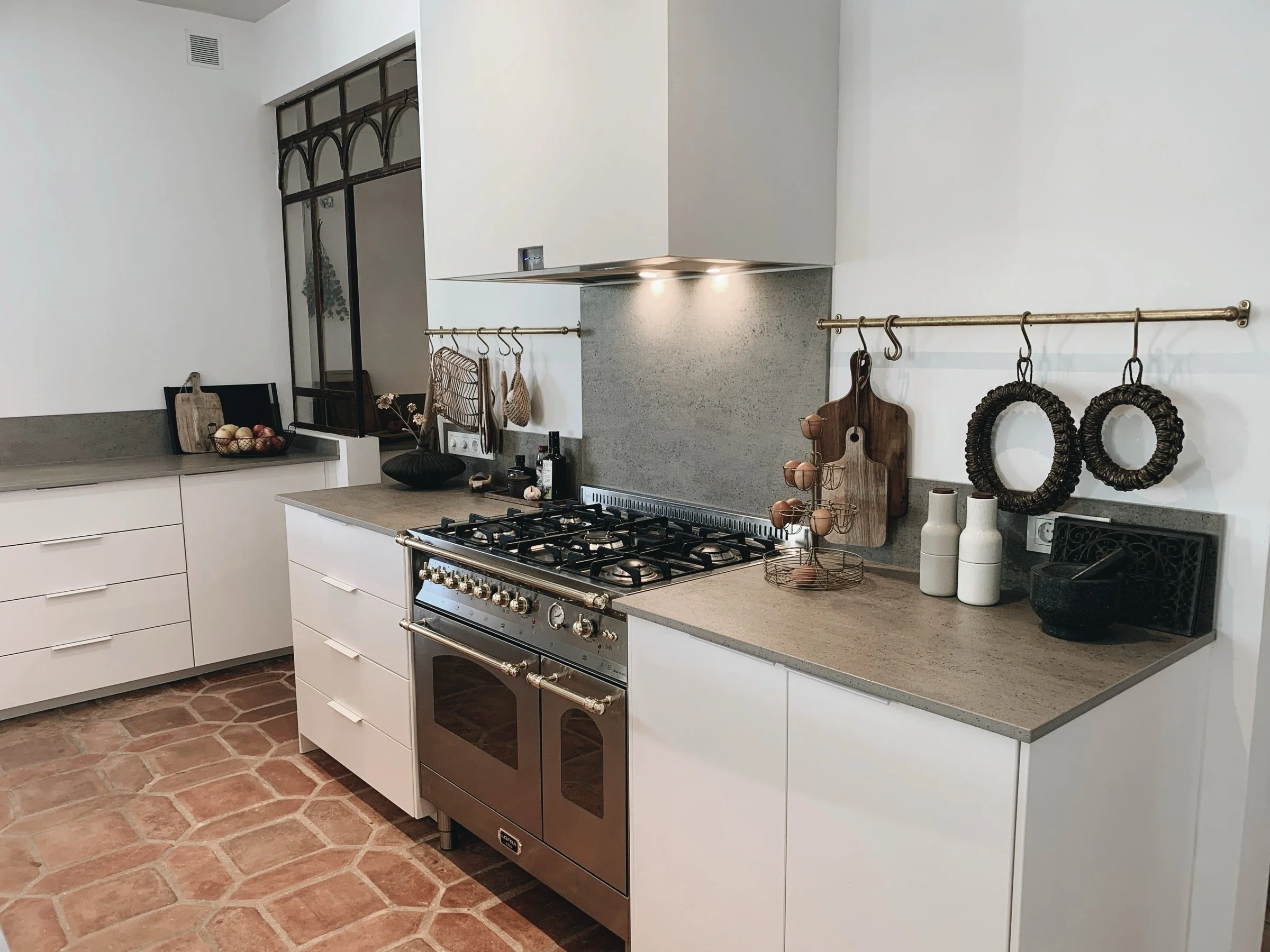 Stylish country kitchen at Finca La Marquesa, modern finca in the Andalusian countryside