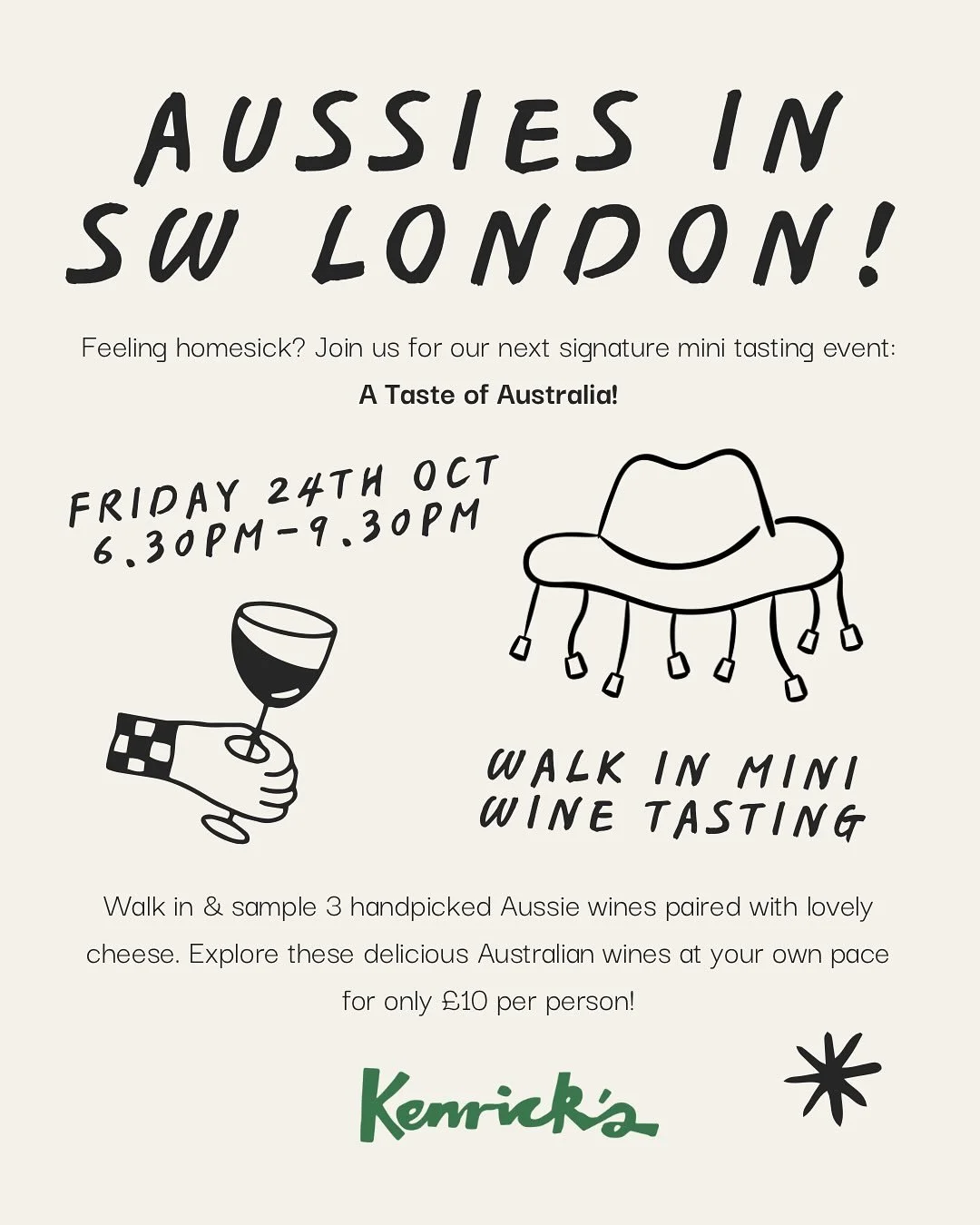 Tomorrow night! Stop by and try three delicious Aussie wines for only £10 per person! 🍷🇦🇺🦘
#aussiesinlondon #fulham #winetastings #whatsonlondon