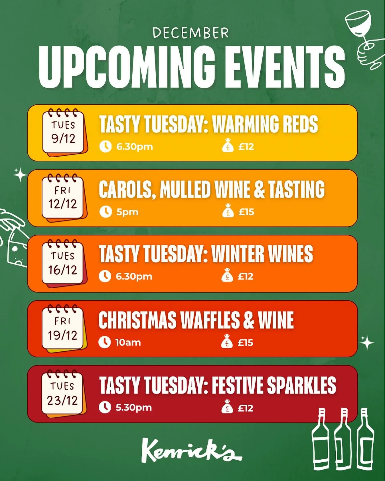 It&rsquo;s tiiiiiiime! We&rsquo;re helping you chase away the winter blues with double the tastings until Christmas 🎁✨

Join us for Tasty Tuesday&rsquo;s - your weekly chance to unwind with great wine, good company and easygoing vibes 🍷

Whether yo