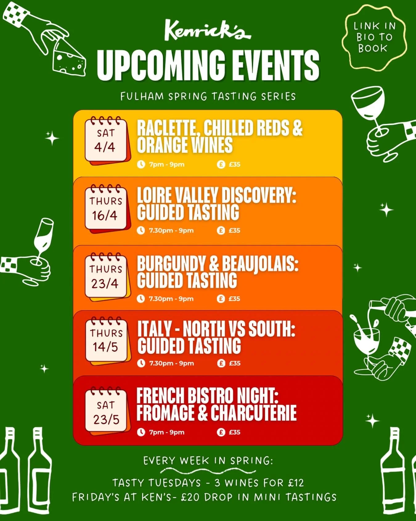 What&rsquo;s catching your eye? 👀 Book now via the link in our bio! 

#wandsworthbridgeroad #sw6 #winetasting