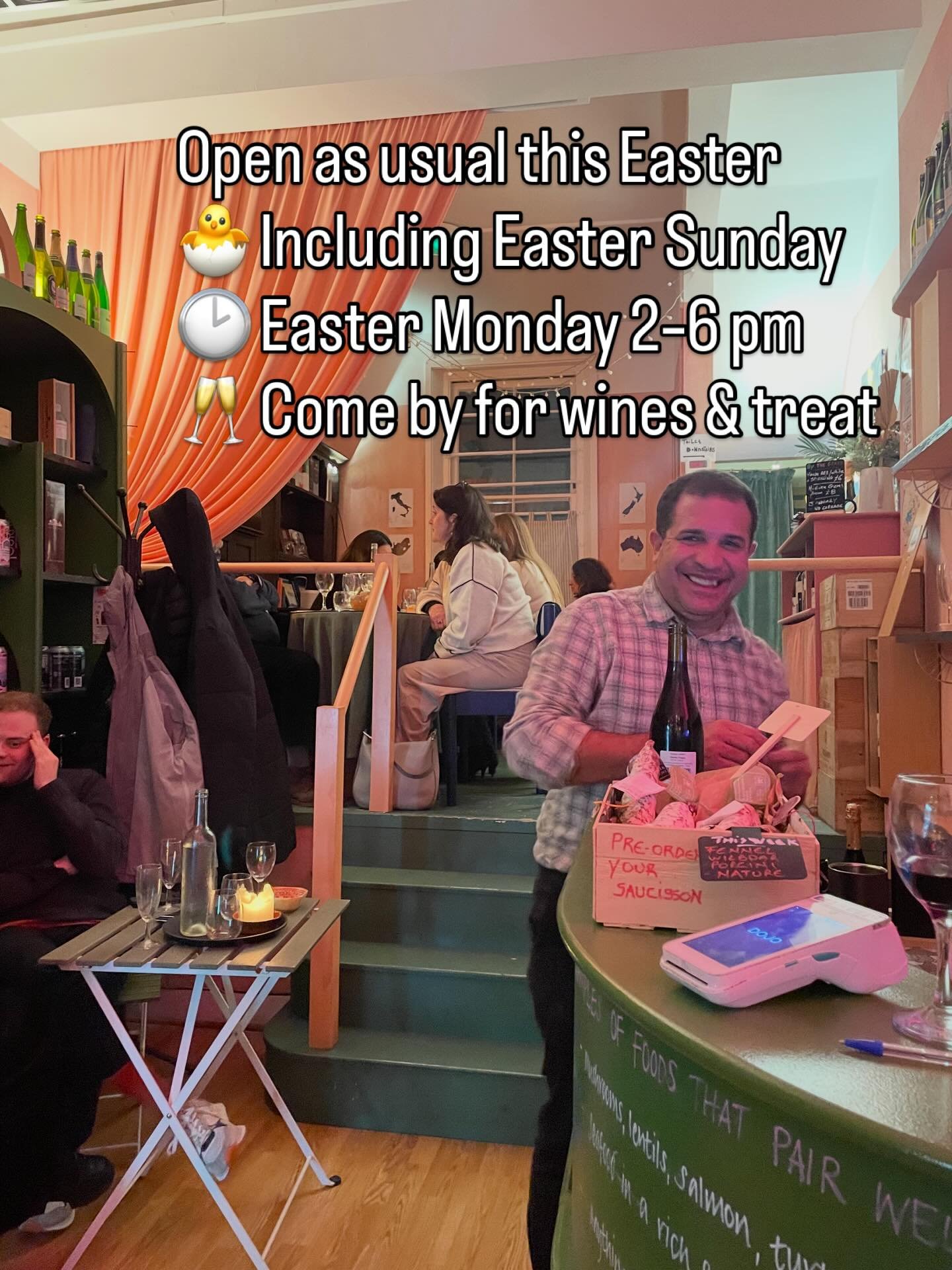 🌸🐣 Easter Cheers! 🐣🌸
We&rsquo;re open as usual this Easter, including Easter Sunday, and 2&ndash;6 pm on Easter Monday.
Swing by for your favourite wines, tasty treats, and a cozy visit &ndash; we can&rsquo;t wait to see you! 🥂✨#wandsworth #fulh