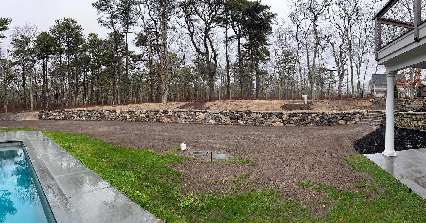 Natural fieldstone wall completed! #DaviesLandscape #MarthasVineyard #Edgartown #OakBluffs #VineyardHaven #WestTisbury #Chilmark #Aquinnah