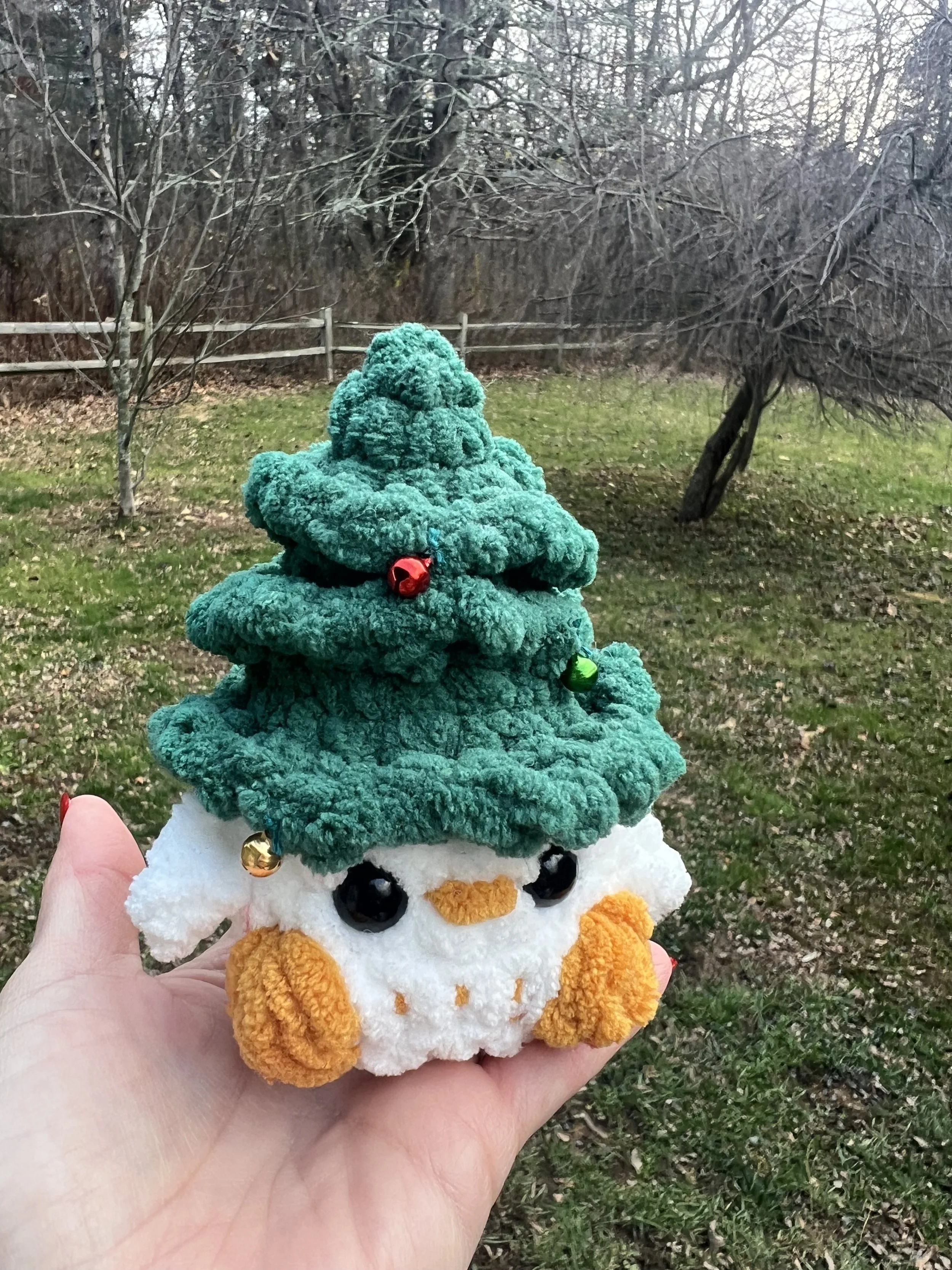 white chick with christmas tree.jpg