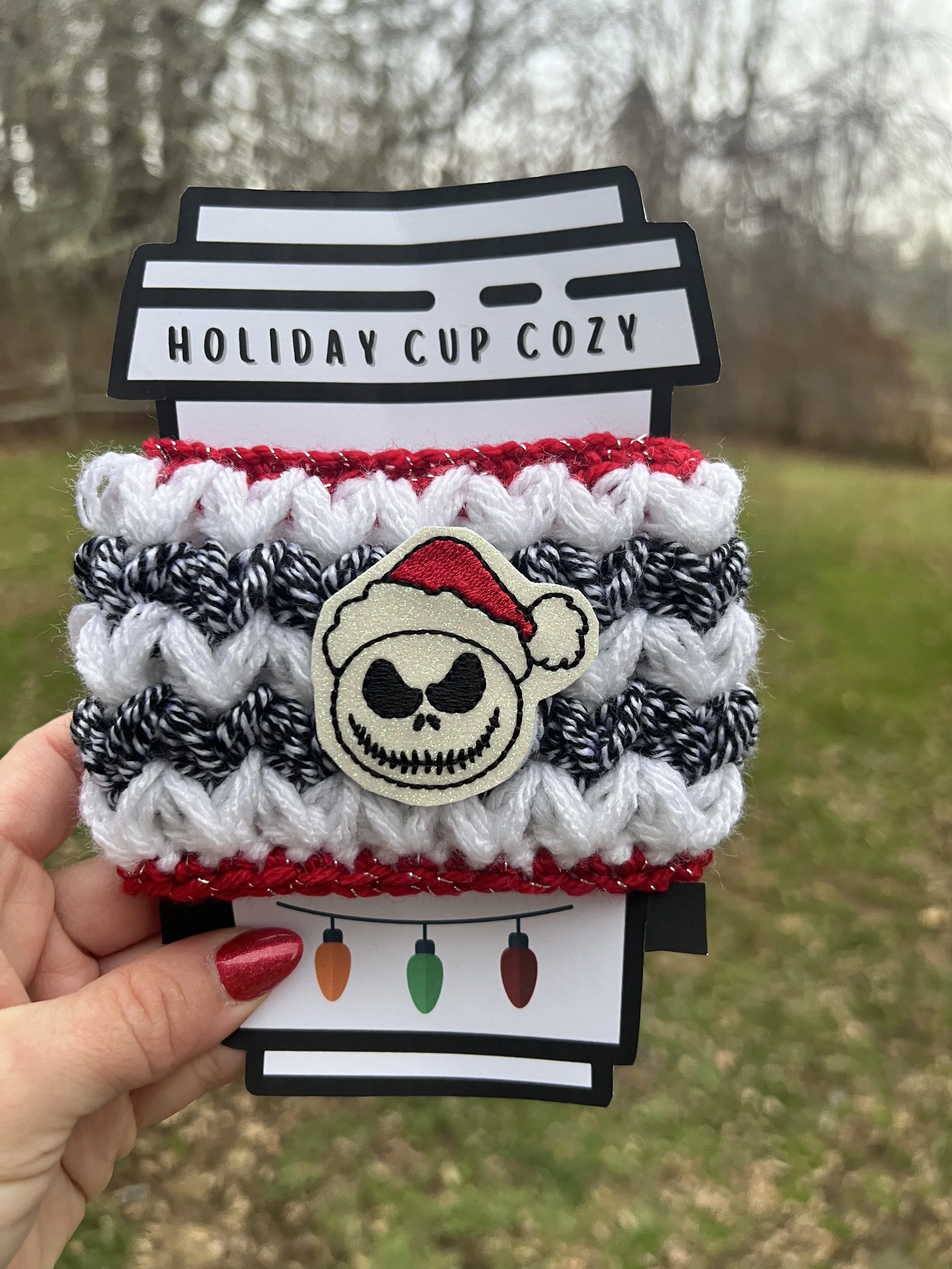 Spooky Jack Skellington Drink Cozy