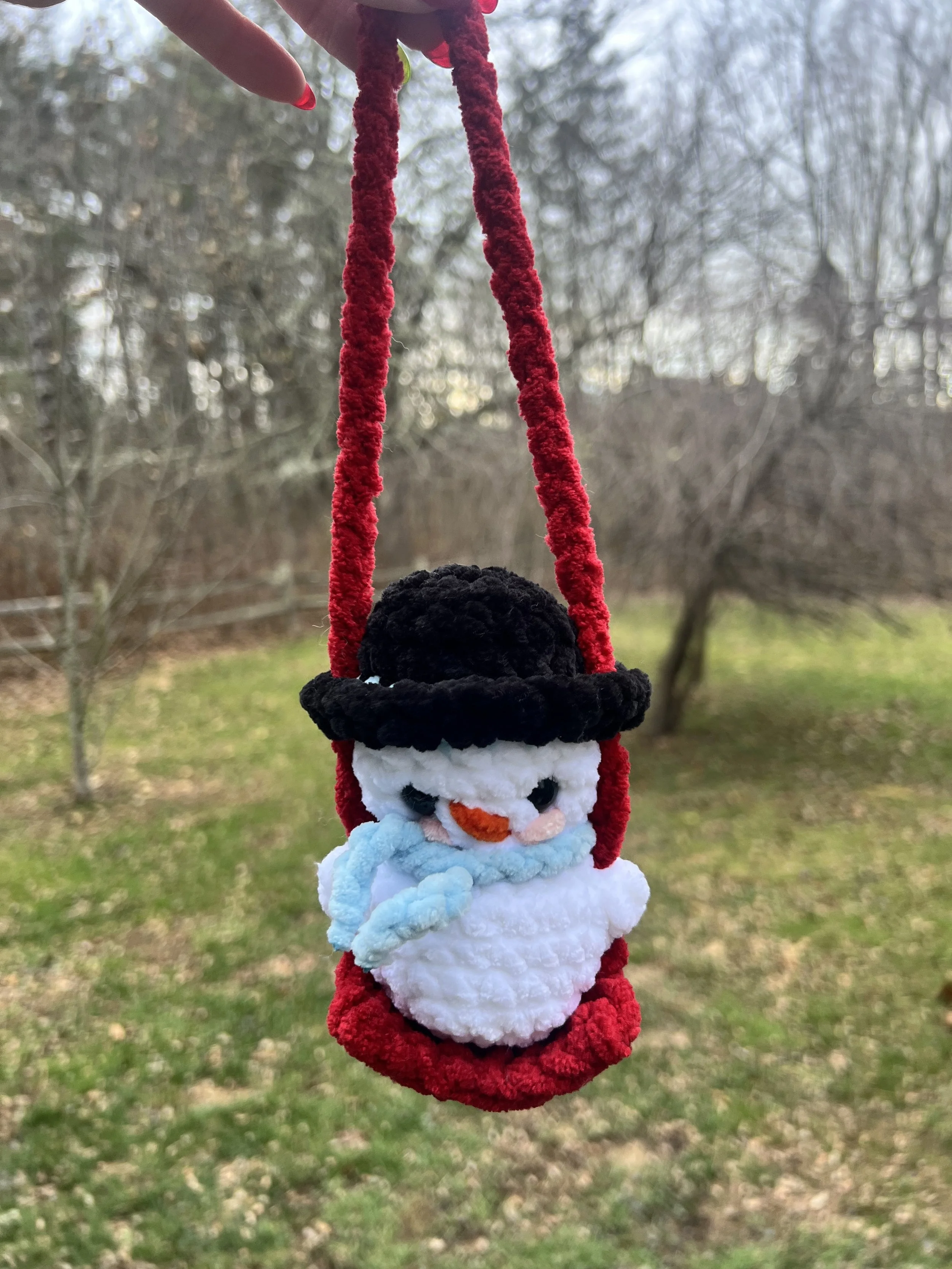 Snowman on a Swing