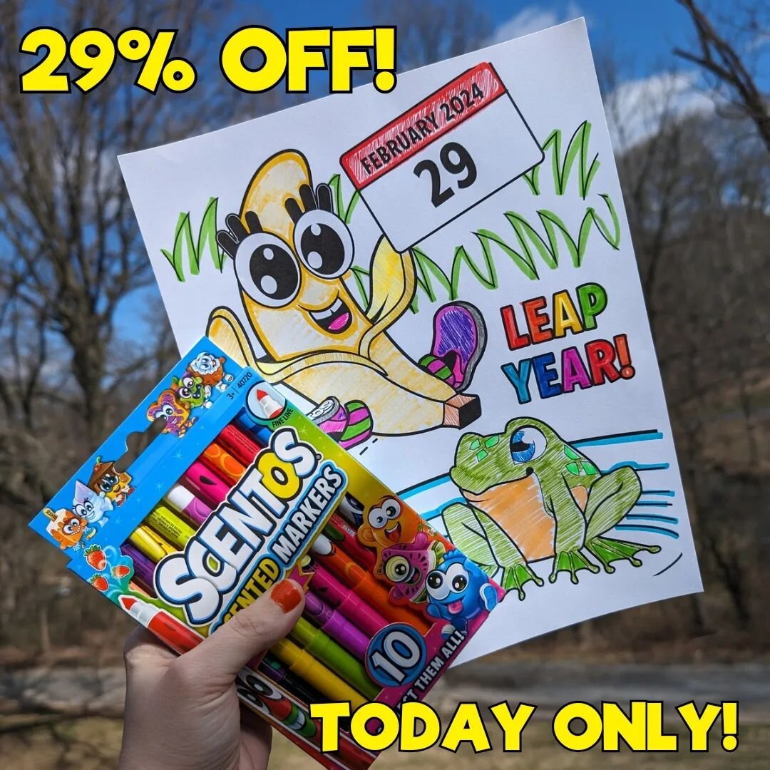 LEAP into savings with our Leap Day Flash Sale! Deals this good only come around once every 4 years, so don't miss out! Head over to our website to check out the specials AND download this fun Leap Day downloadable coloring sheet for free! 🗓️🎨 use 