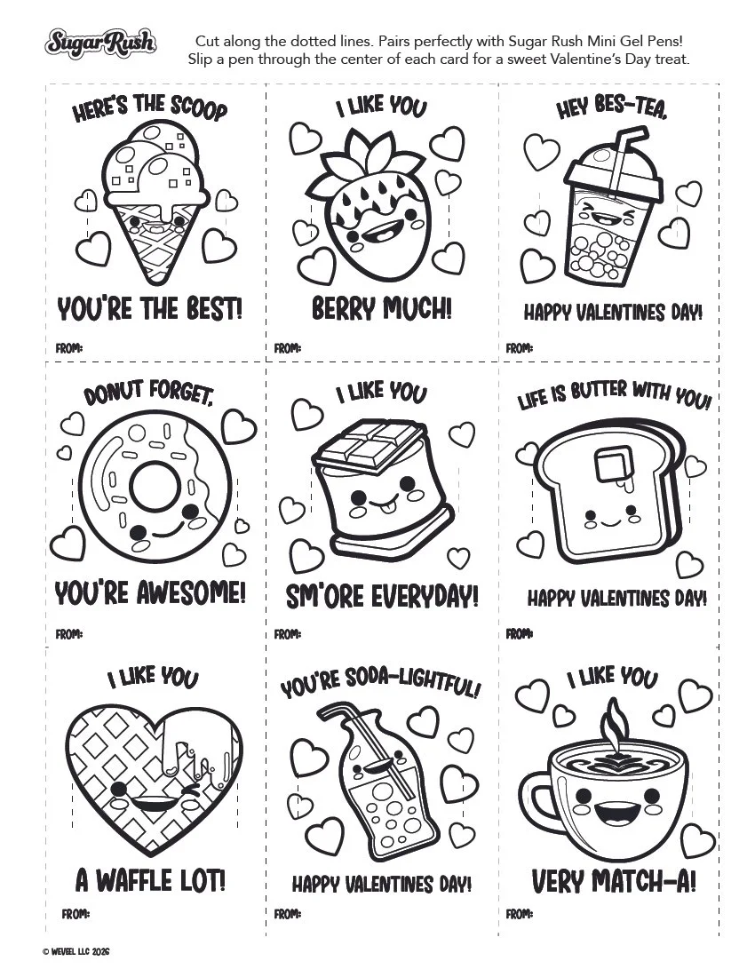 Mini Gel Pens Valentines