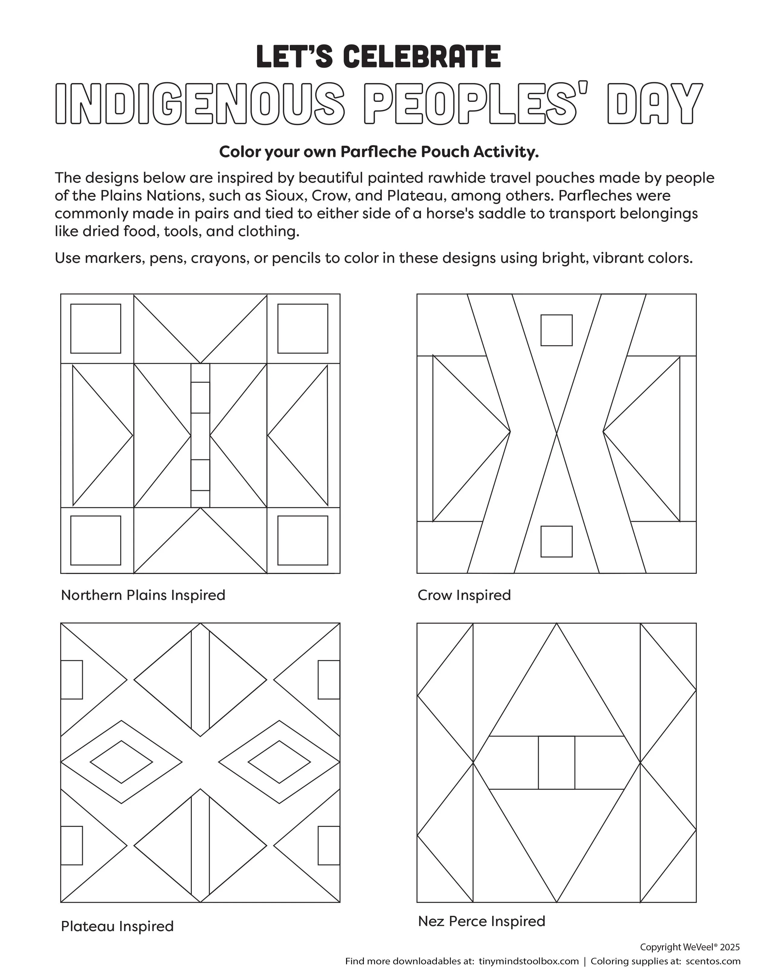 Indigenous Peoples Day: Parfleche Activity