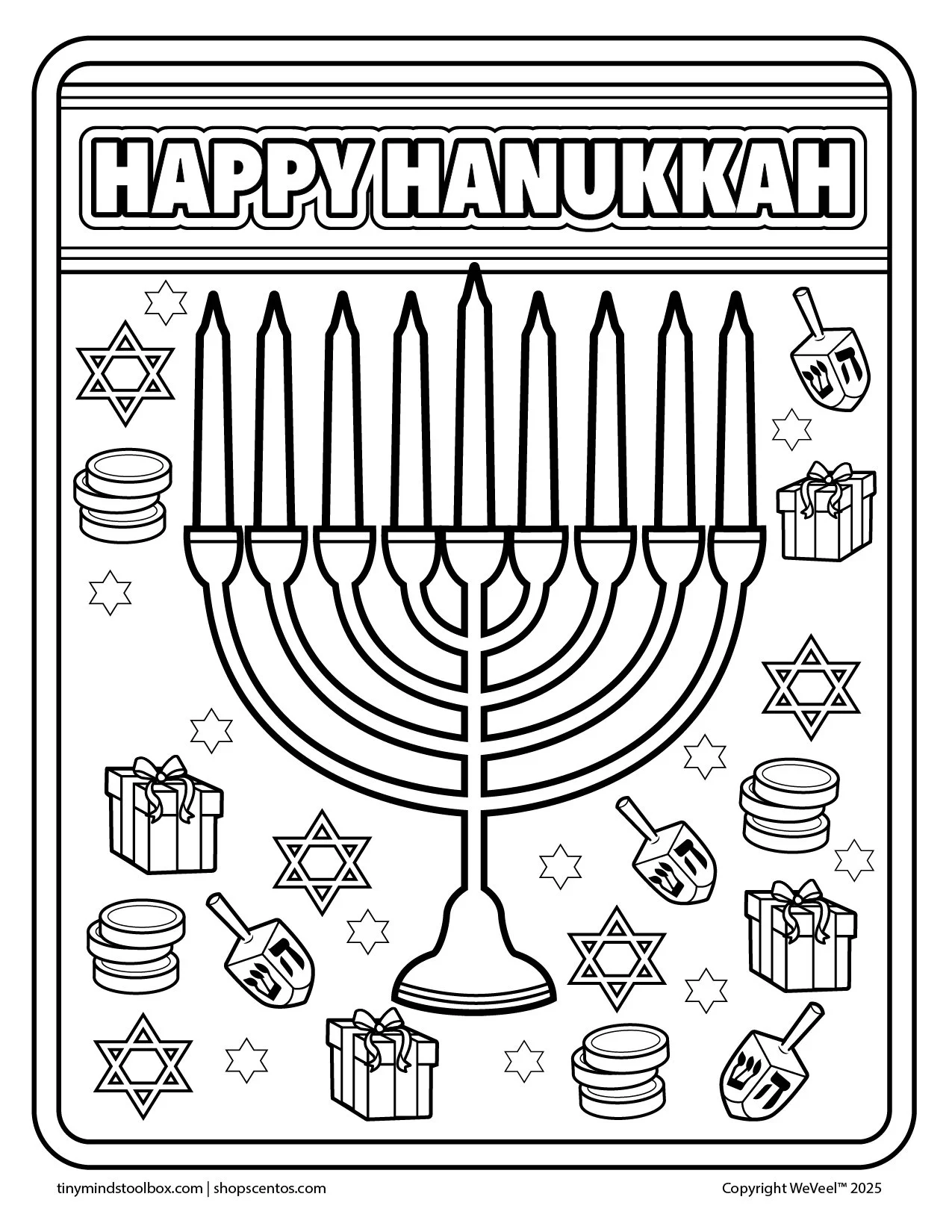 Happy Hanukkah Menorah