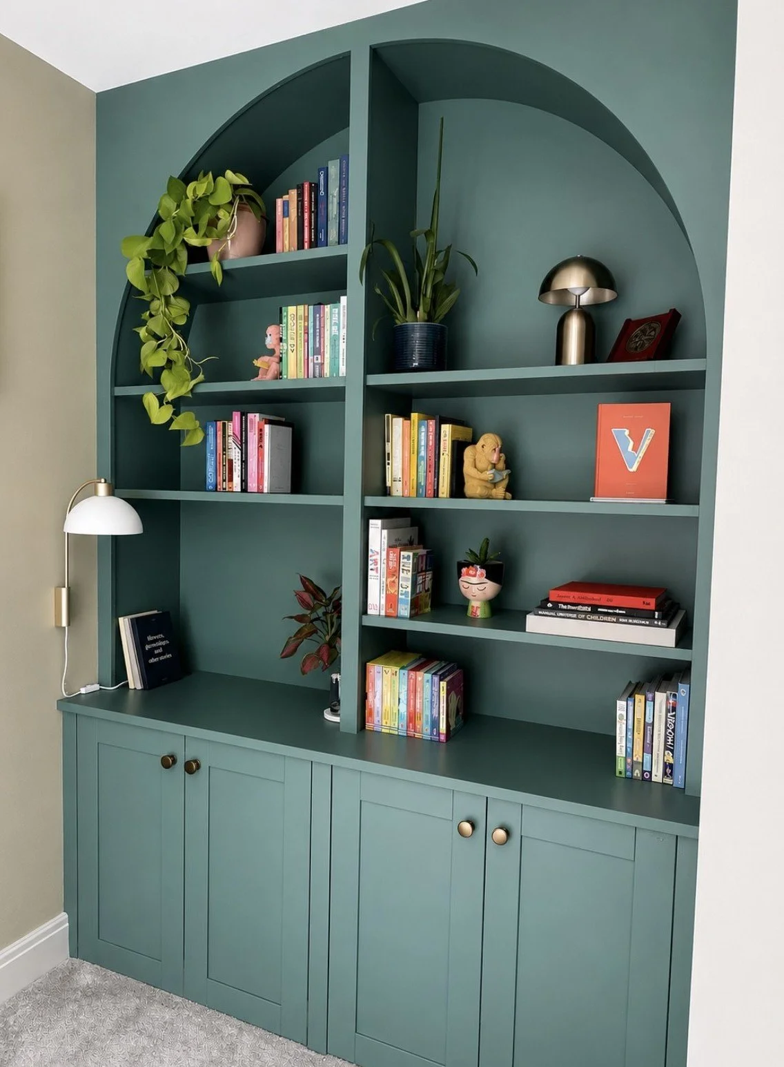 Green painted finishe alcove unit.jpg