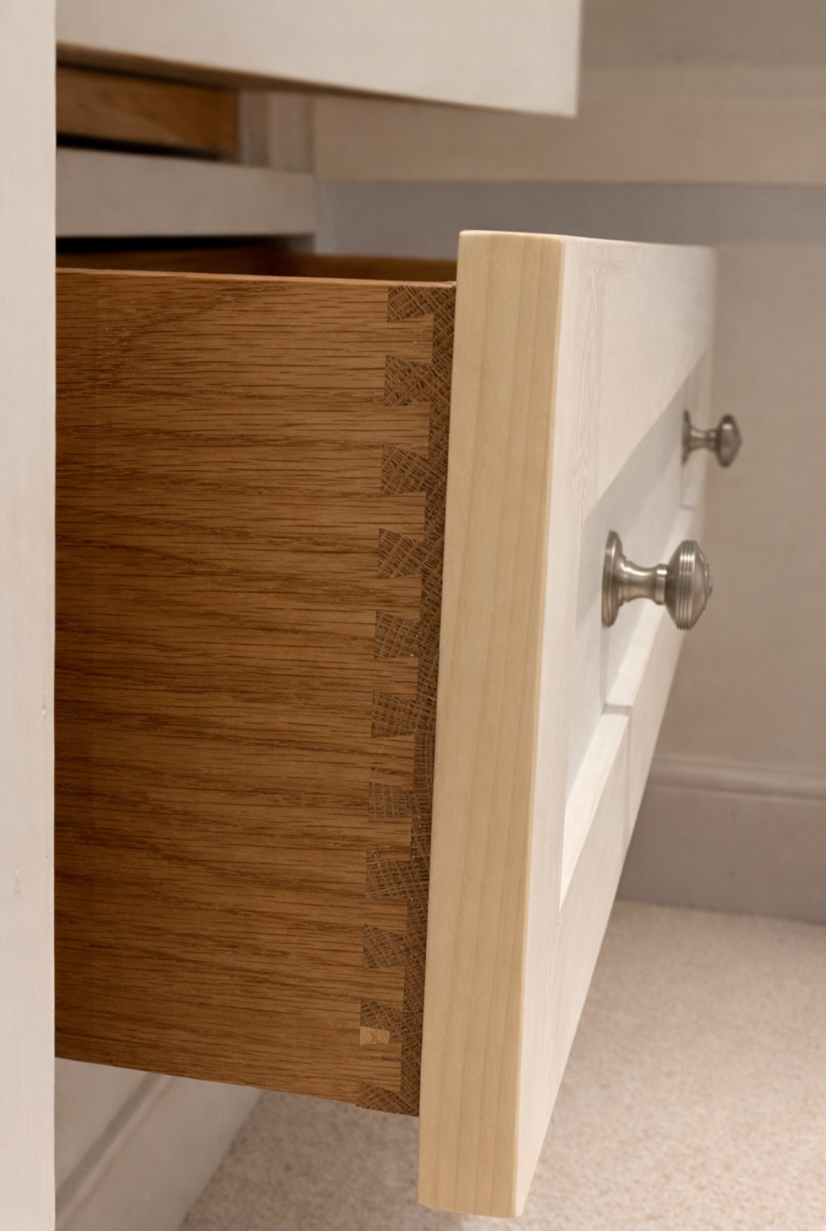 solid oak dovetail drawer