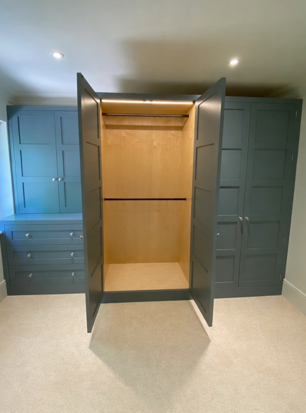 one of a kind wardrobe with birch plywood carcass